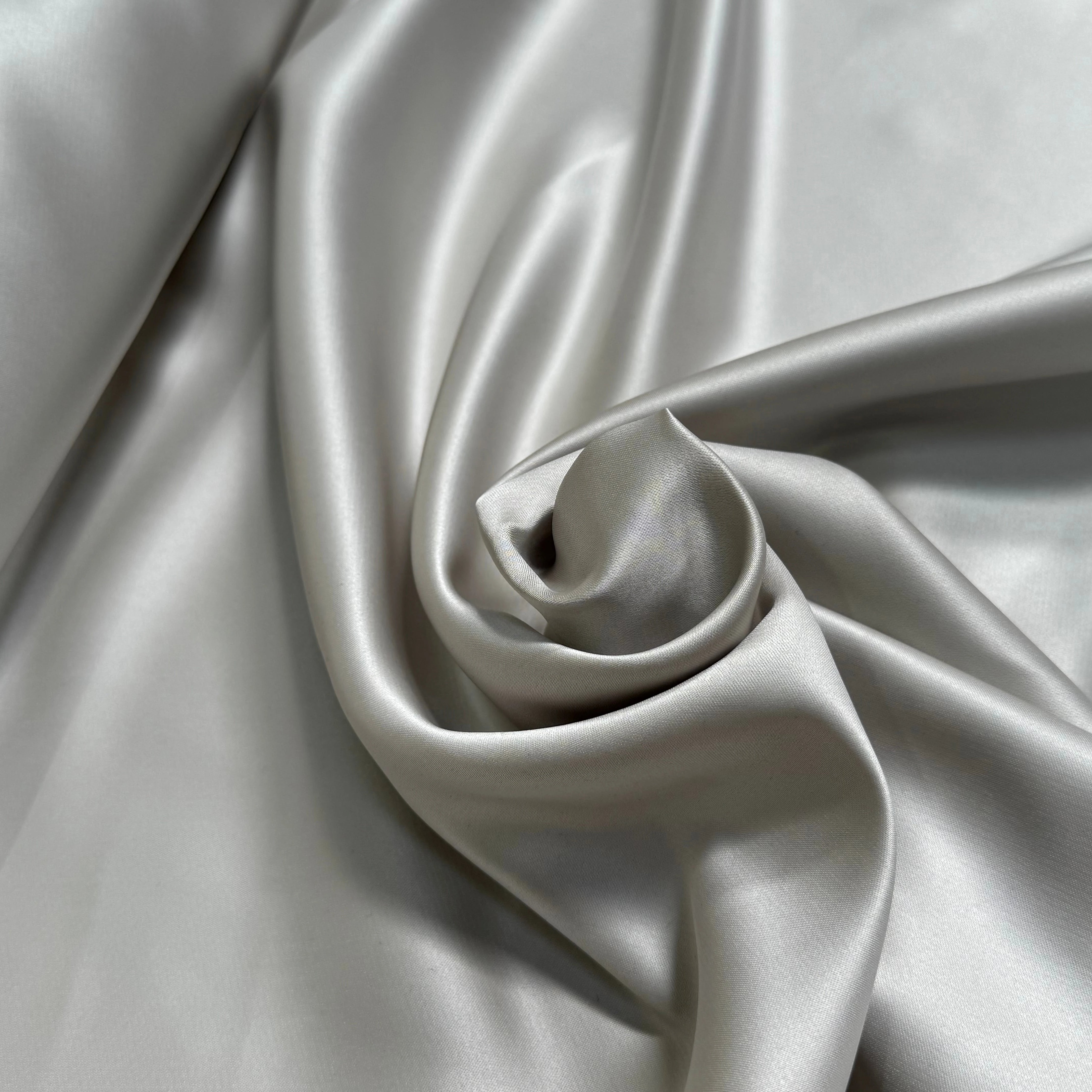 SATIN DOUBLE ÉTTOFE GRIS D'ACIER BELLE TENUE - My Little Coupon
