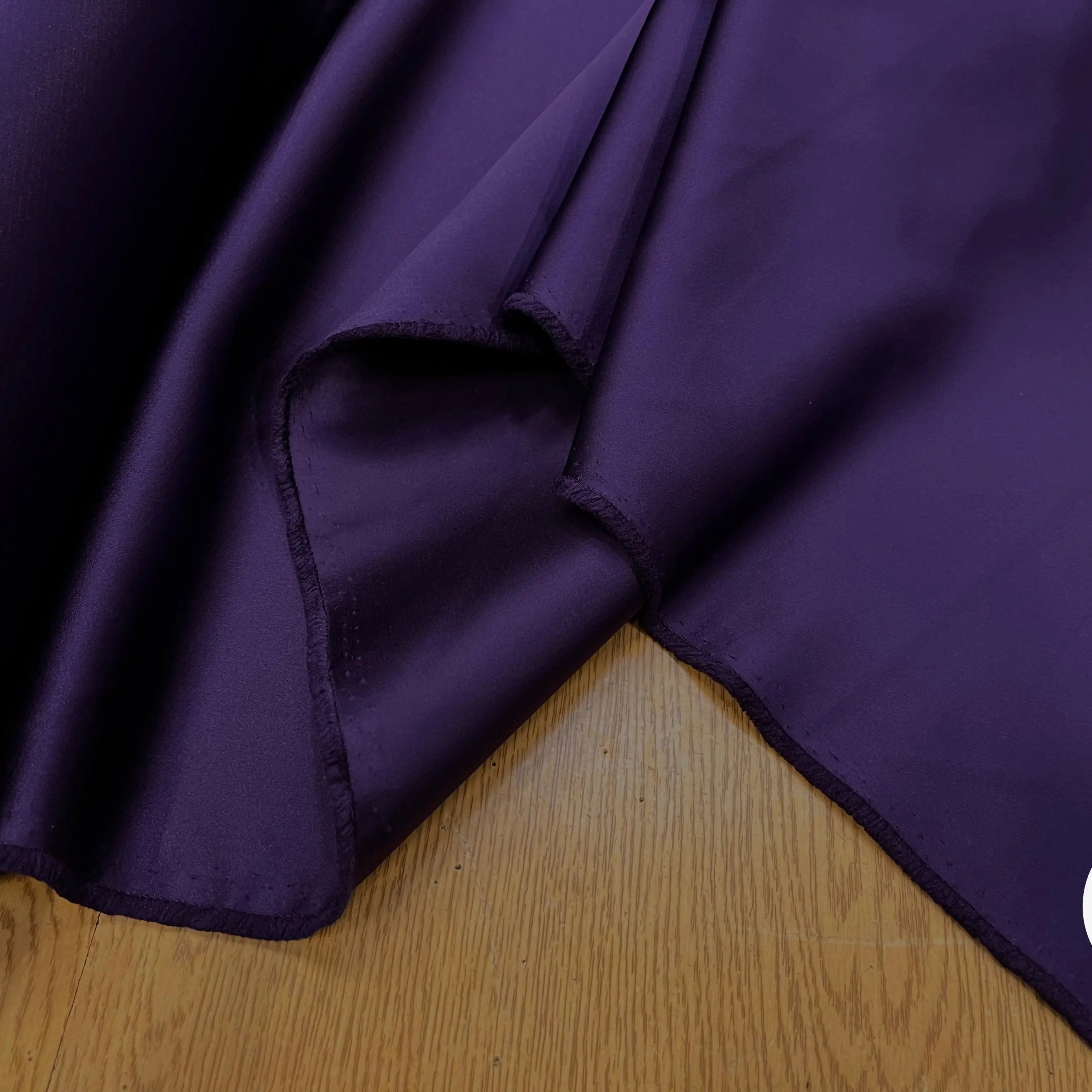 SATIN DOUBLE ETTOFFE LOURD DEEP PURPLE - My Little Coupon