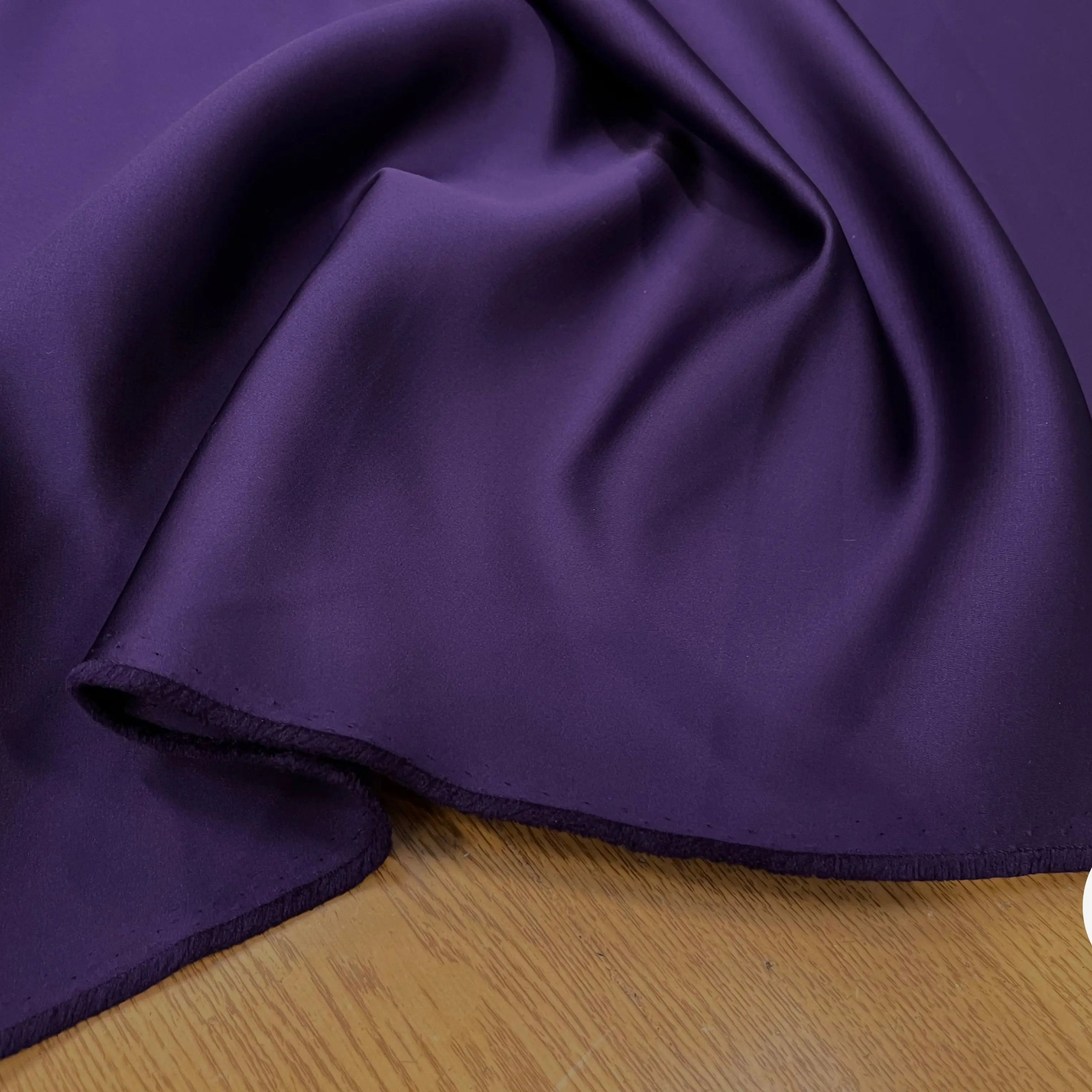 SATIN DOUBLE ETTOFFE LOURD DEEP PURPLE - My Little Coupon