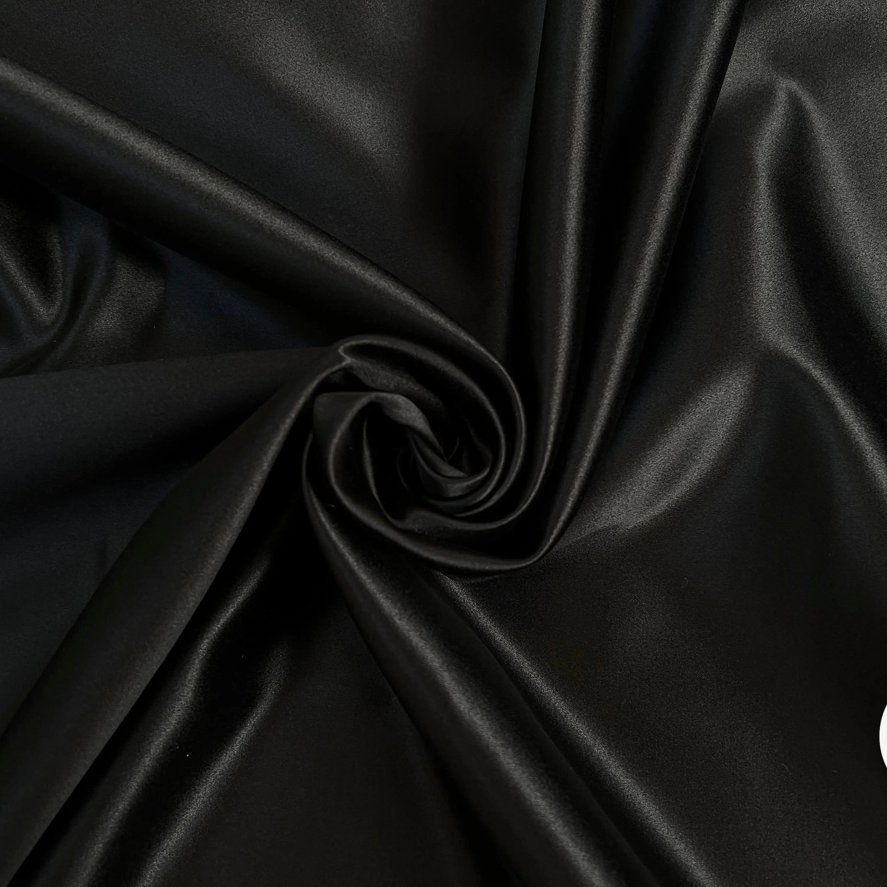 SATIN DUCHESSE 30% SOIE Black - My Little Coupon