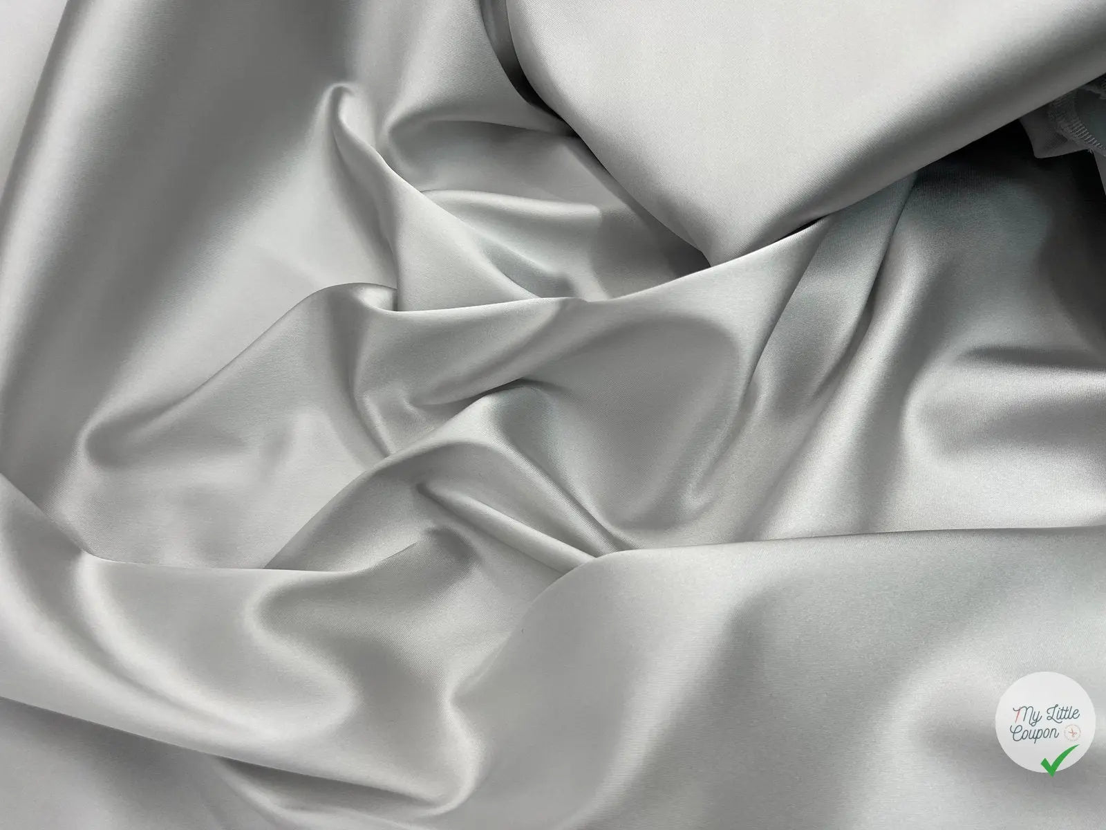 SATIN DUCHESSE EXTENSIBLE GRIS METAL - My Little Coupon - tissu - coudre
