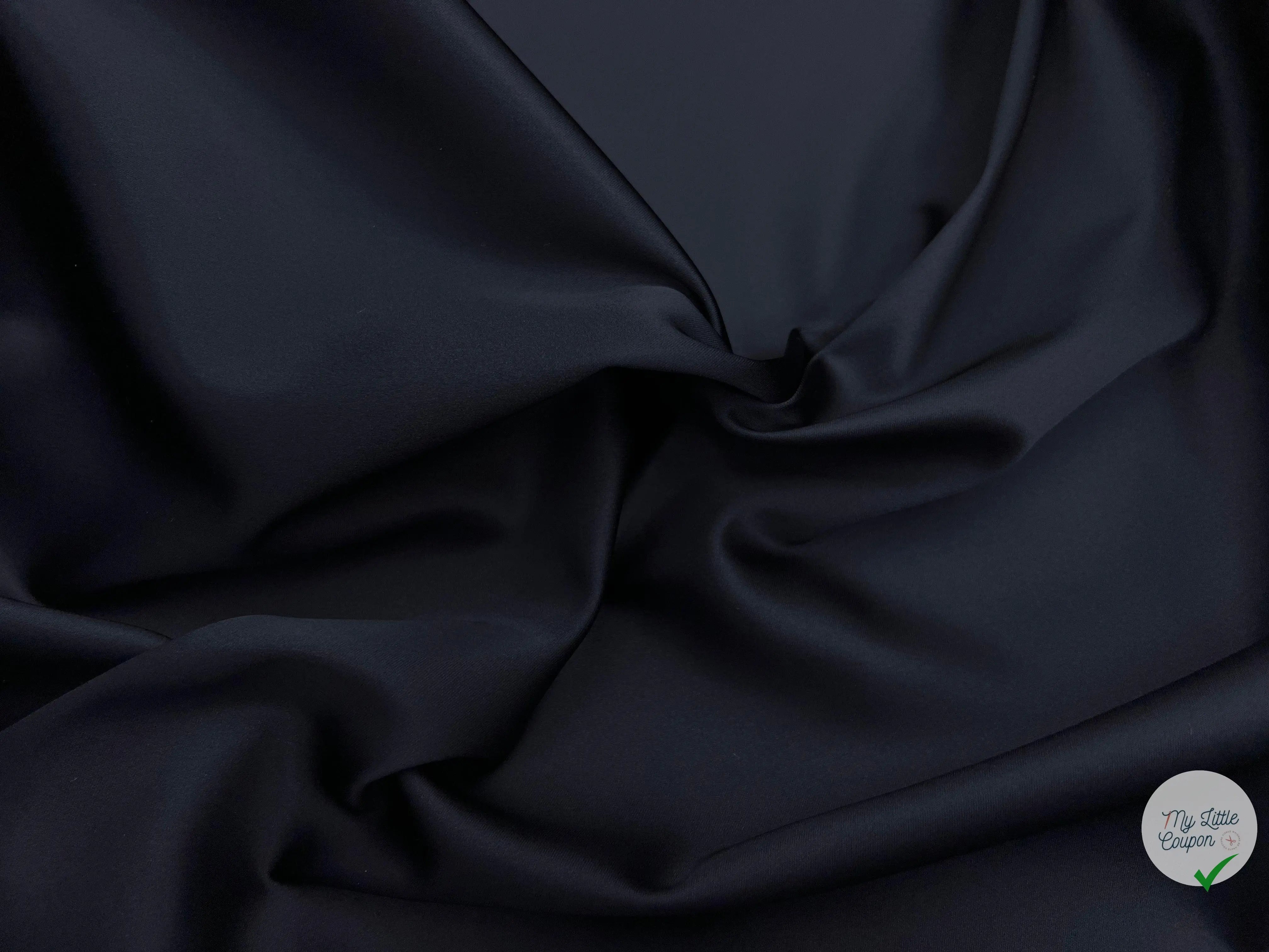 SATIN DUCHESSE EXTENSIBLE MARINE laize de 135cm - coupon de tissu de 3 mètres - My Little Coupon - tissu - coudre