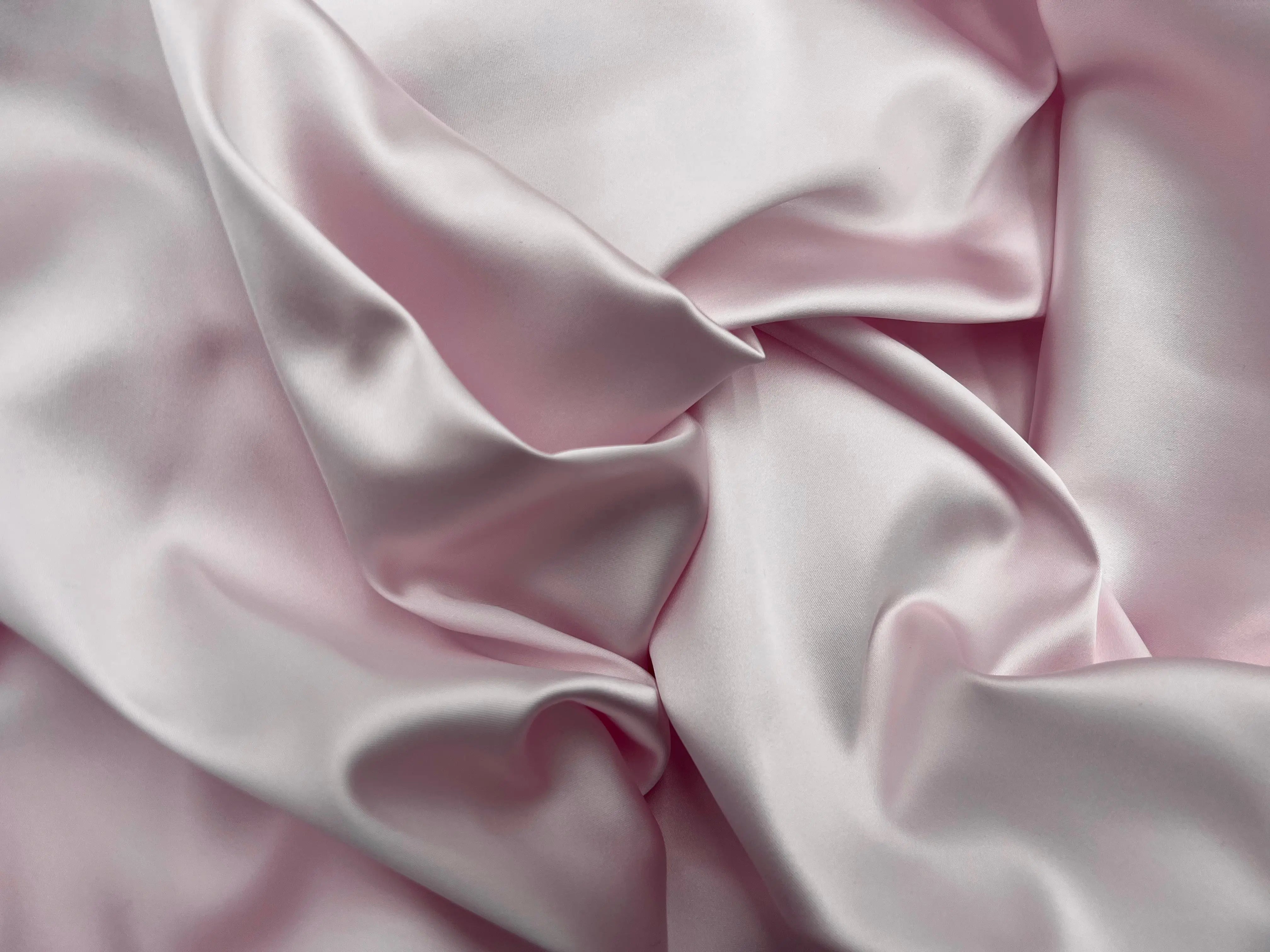 SATIN DUCHESSE EXTENSIBLE ROSE JOLI PÂLE - My Little Coupon - tissu - coudre