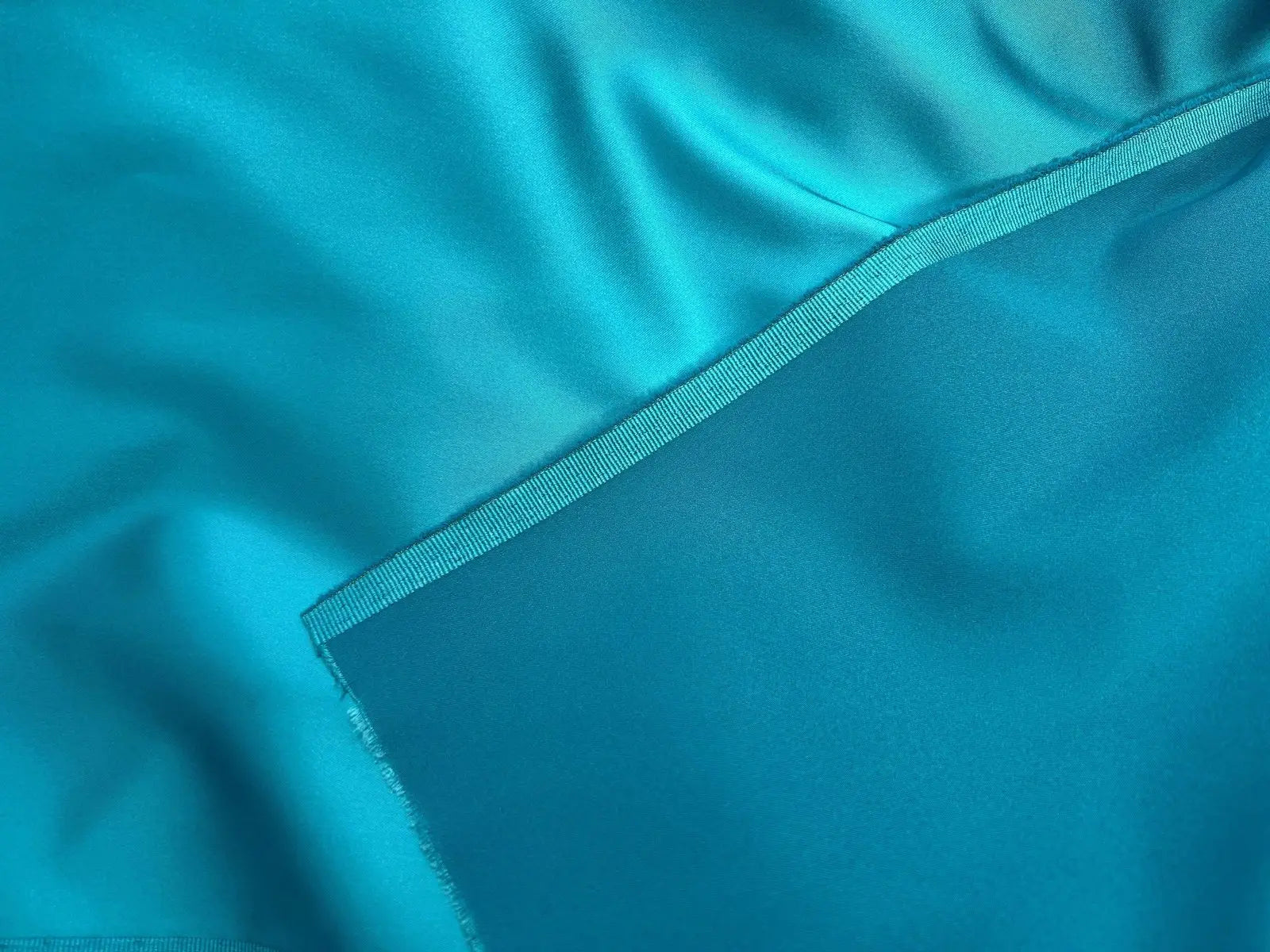 SATIN DUCHESSE EXTENSIBLE TURQUOISE laize 135cm - My Little Coupon - tissu - coudre