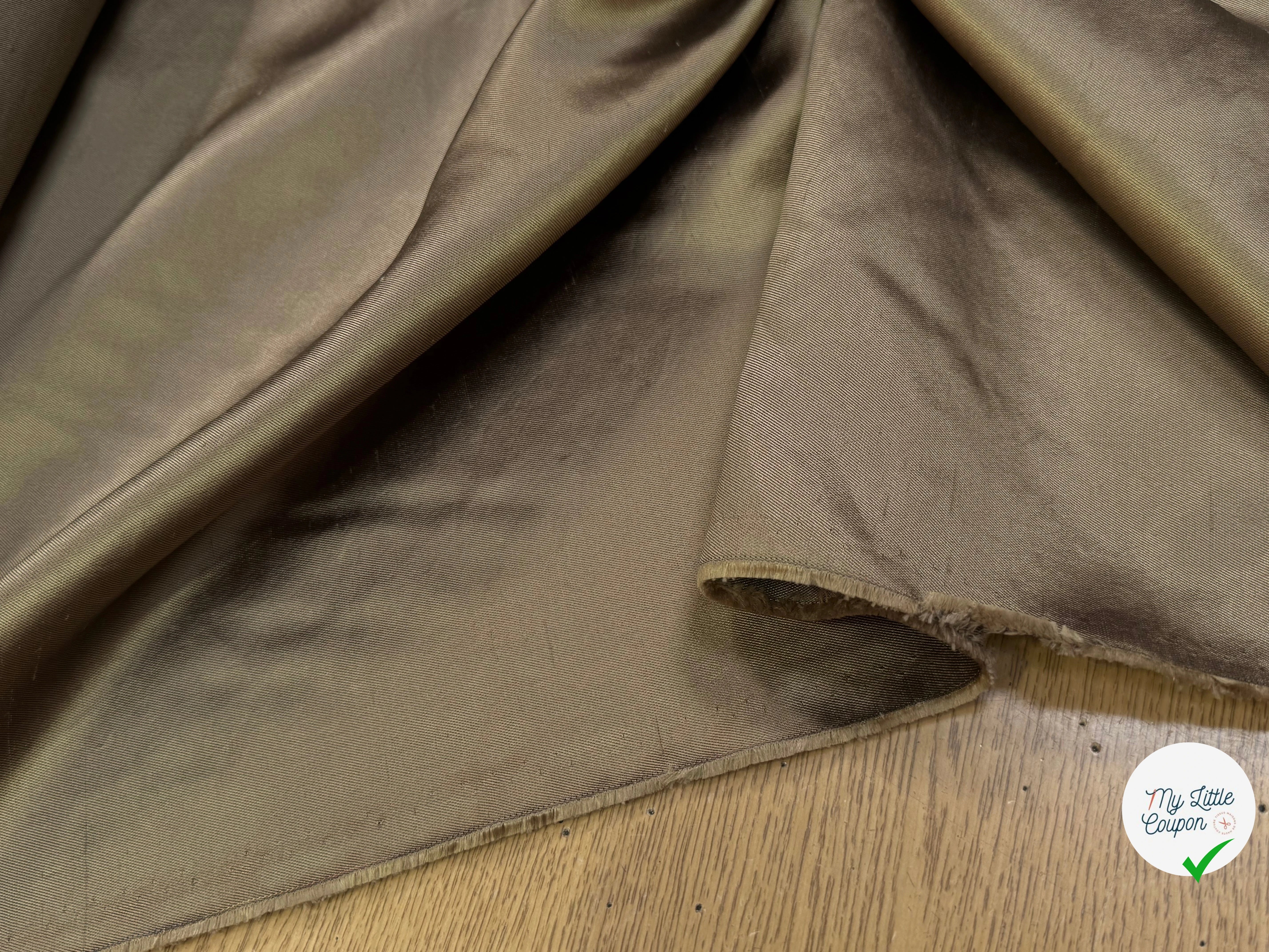 SATIN DUCHESSE TEXTURÉ OR 100% SOIE - My Little Coupon