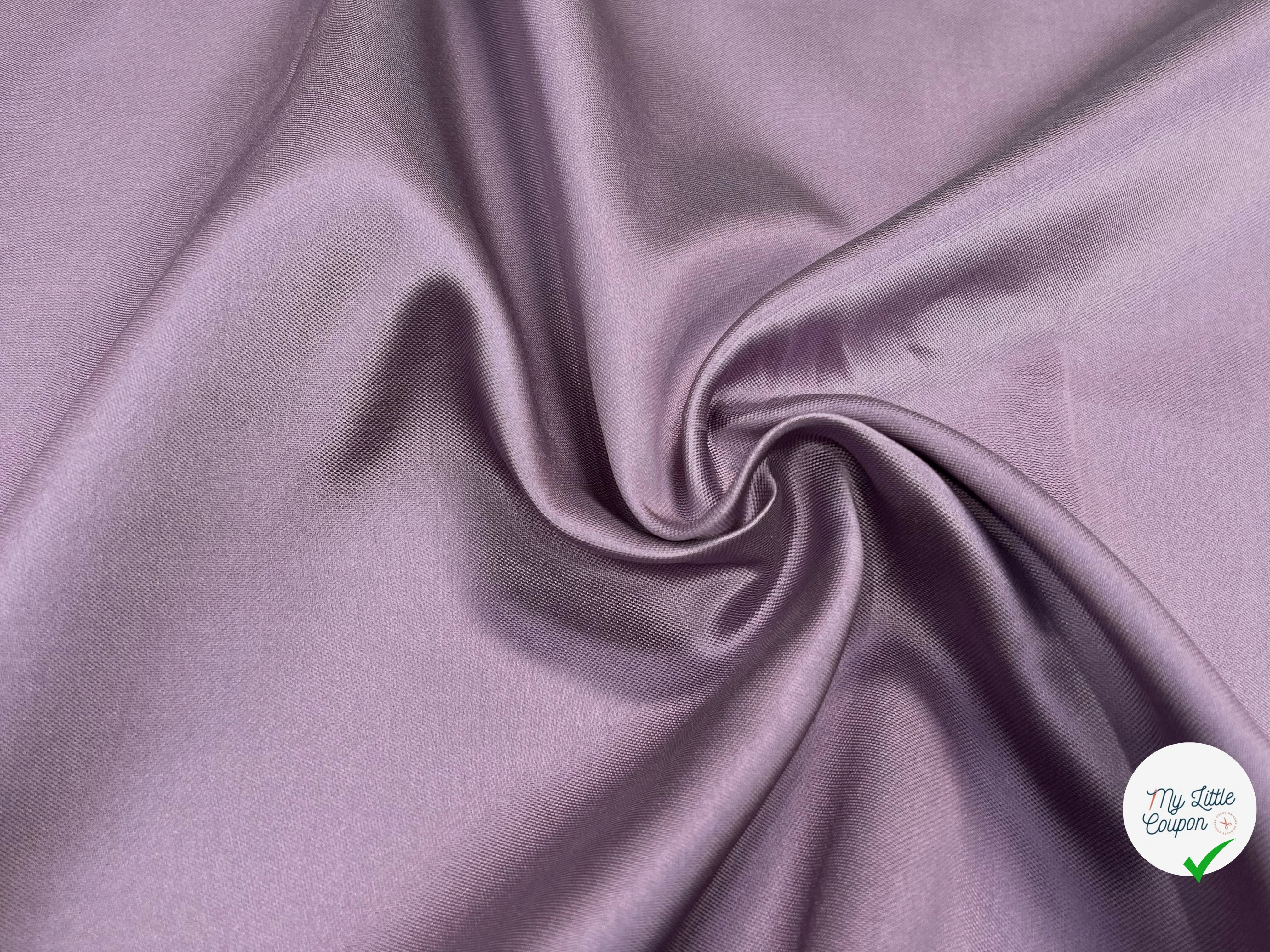 SATIN DUCHESSE TEXTURÉE SOIE COTON LAVANDE - My Little Coupon