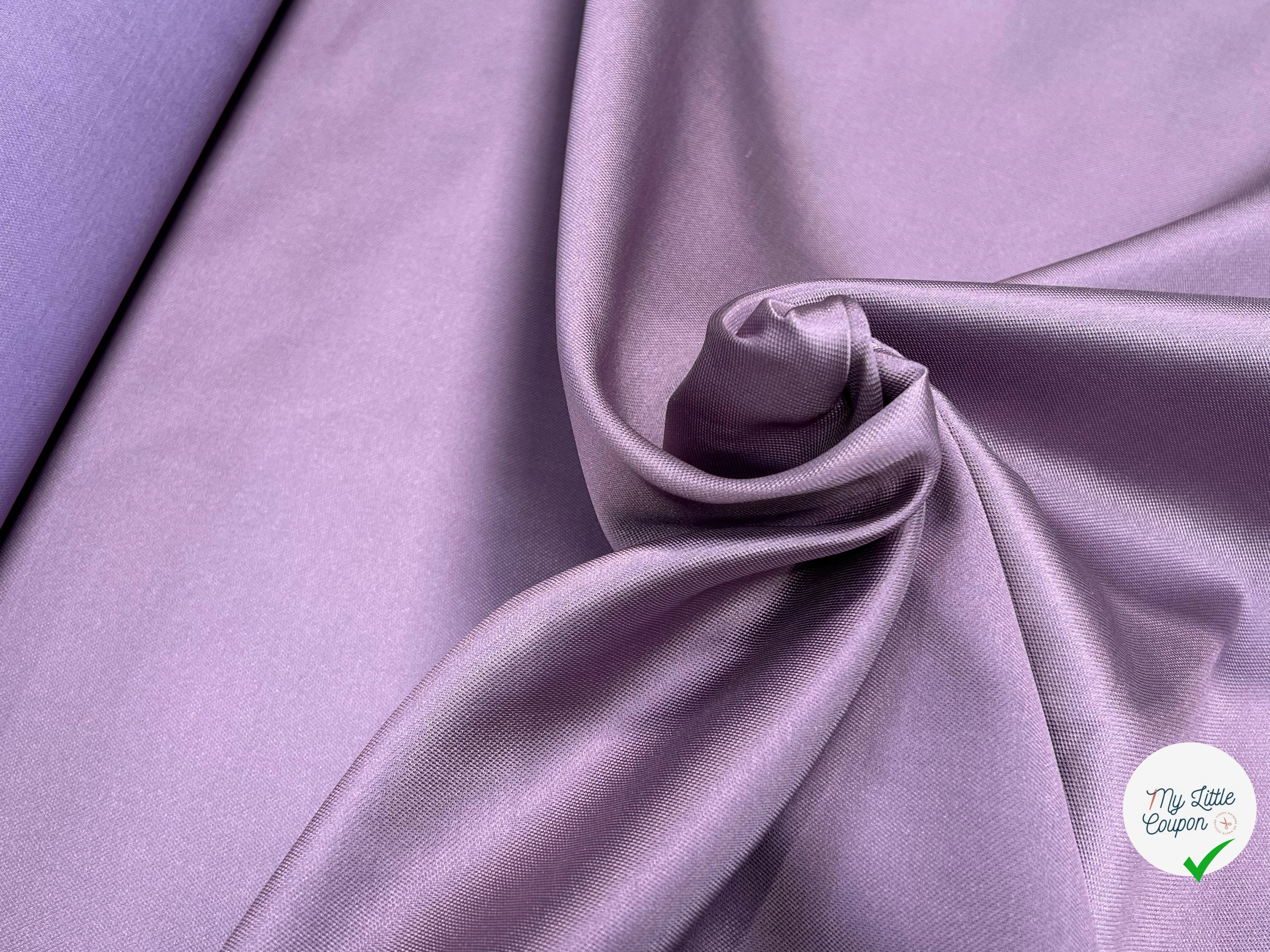 SATIN DUCHESSE TEXTURÉE SOIE COTON LAVANDE - My Little Coupon
