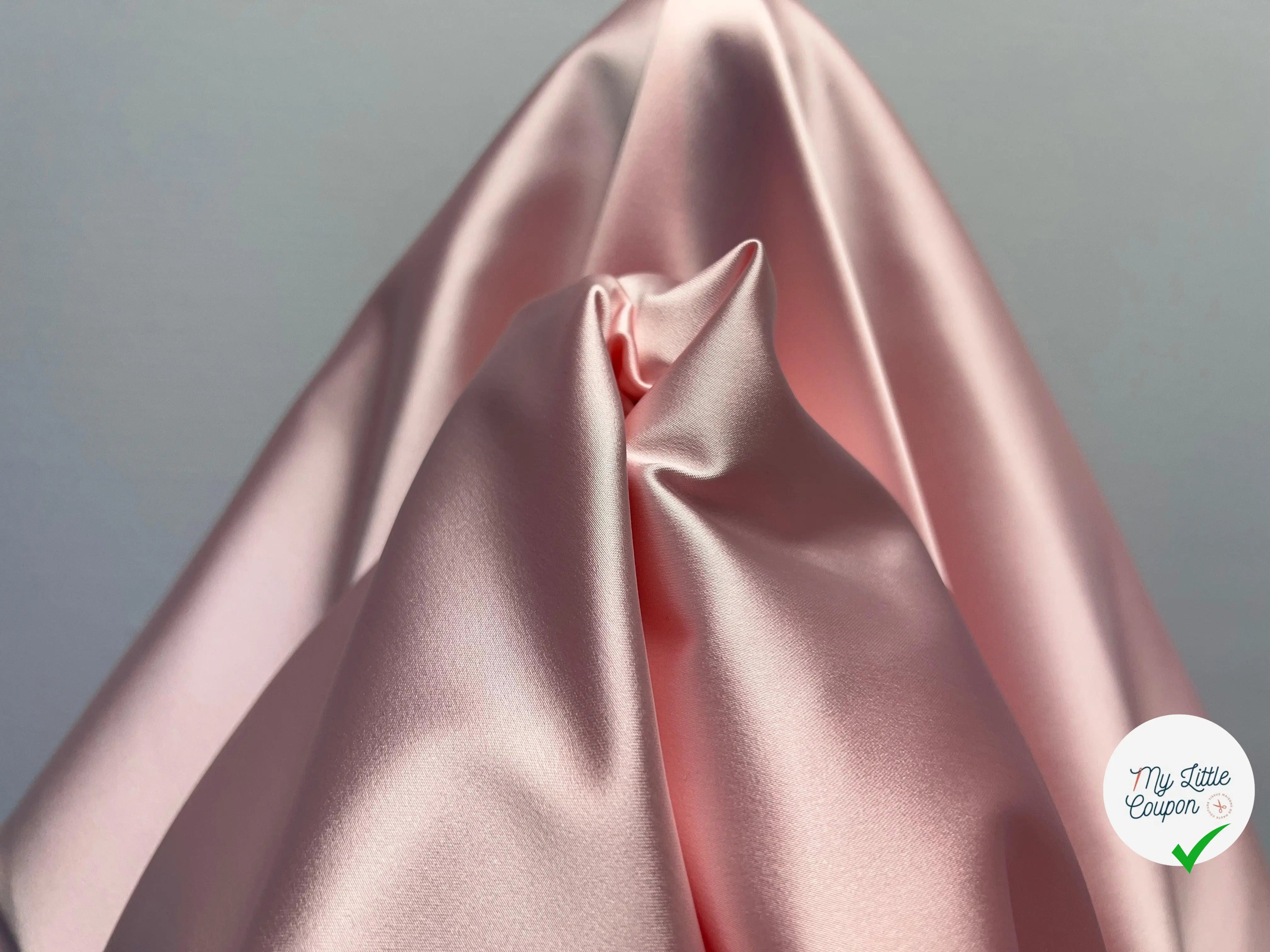 SATIN EXTENSIBLE GREENCEL LYONNAIS ROSE DRAGÉE - My Little Coupon - tissu - coudre