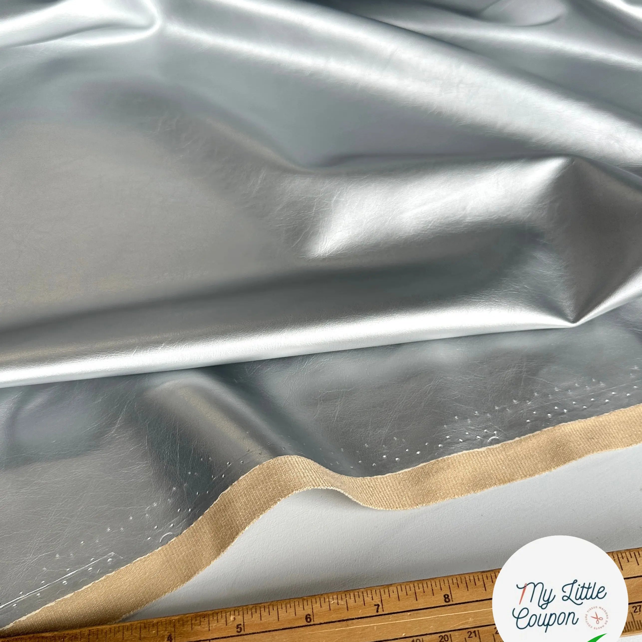 SATIN FAUX CUIR ENVERS TOUT DOUX ARGENT MLC INTERN