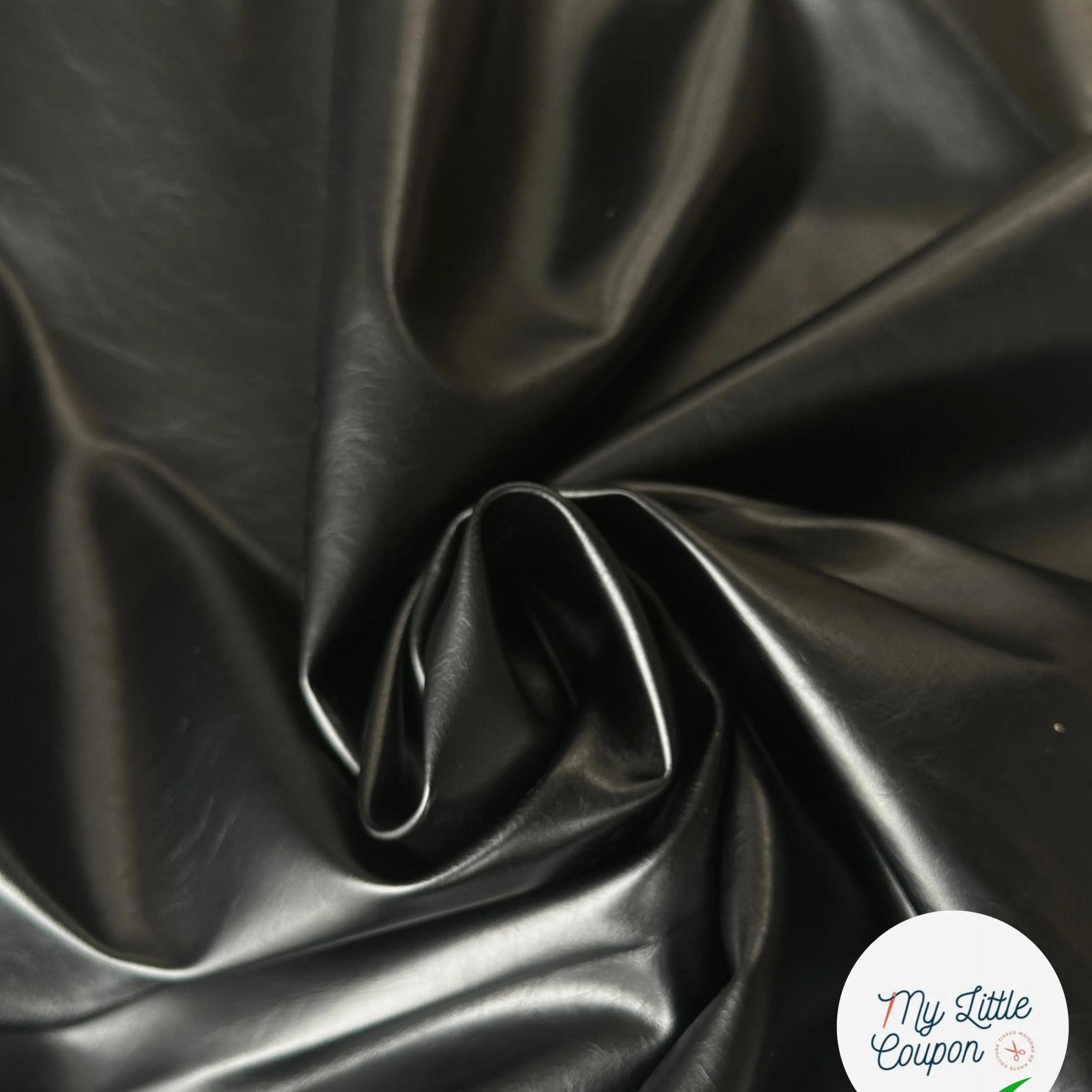 SATIN FAUX CUIR ENVERS TOUT DOUX NOIR MLC INTERN