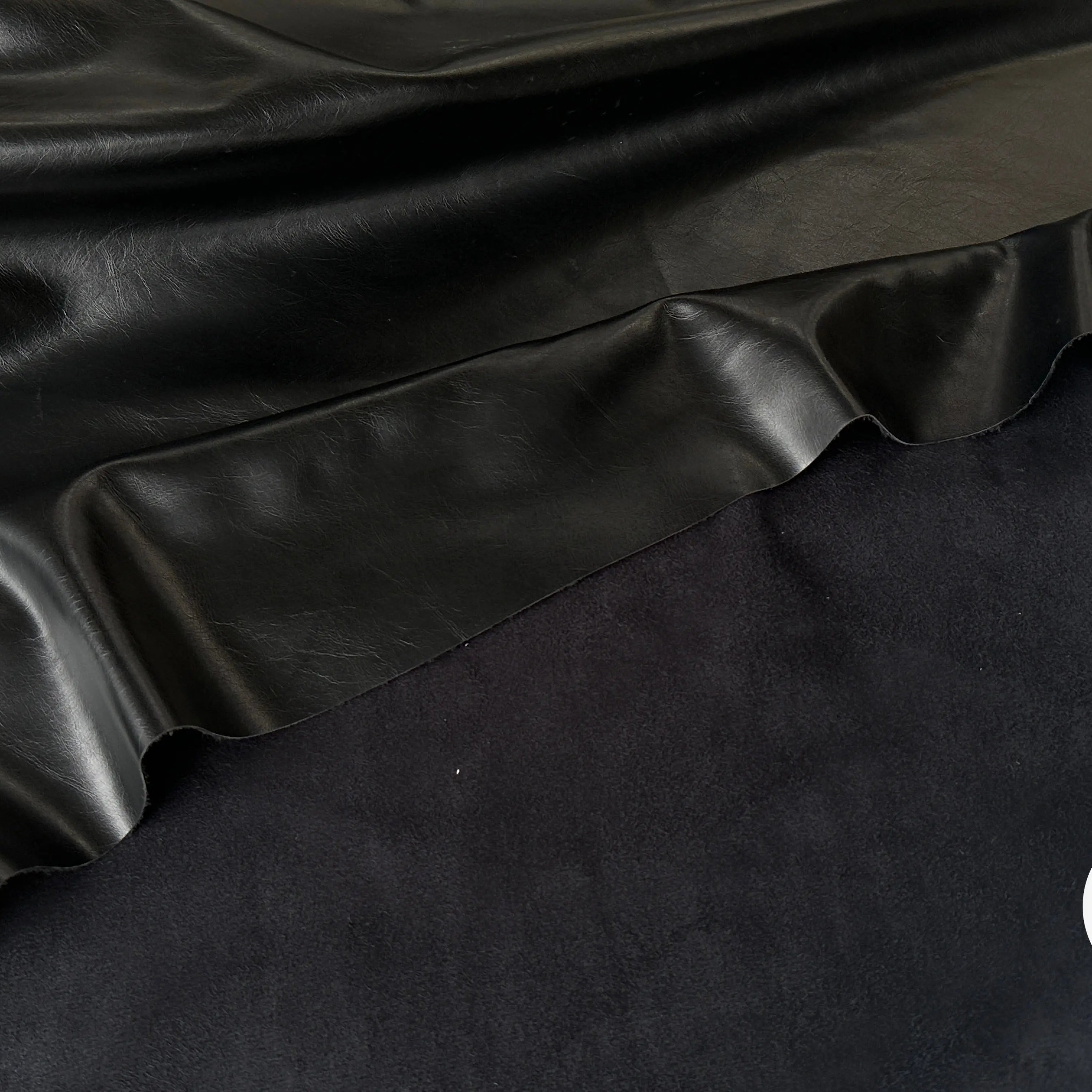 SATIN FAUX CUIR ENVERS TOUT DOUX NOIR MLC INTERN