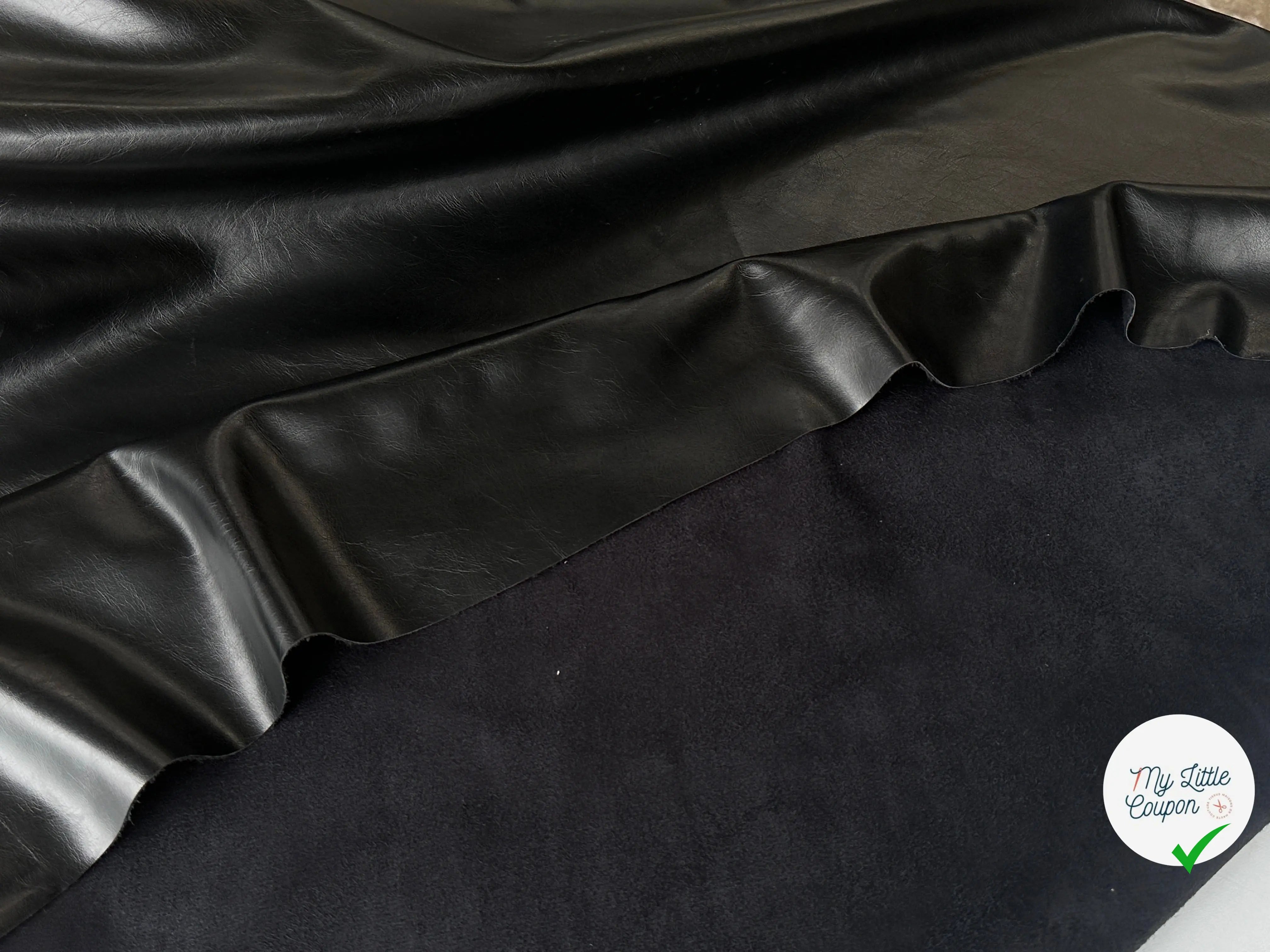 SATIN FAUX CUIR ENVERS TOUT DOUX NOIR MLC INTERN