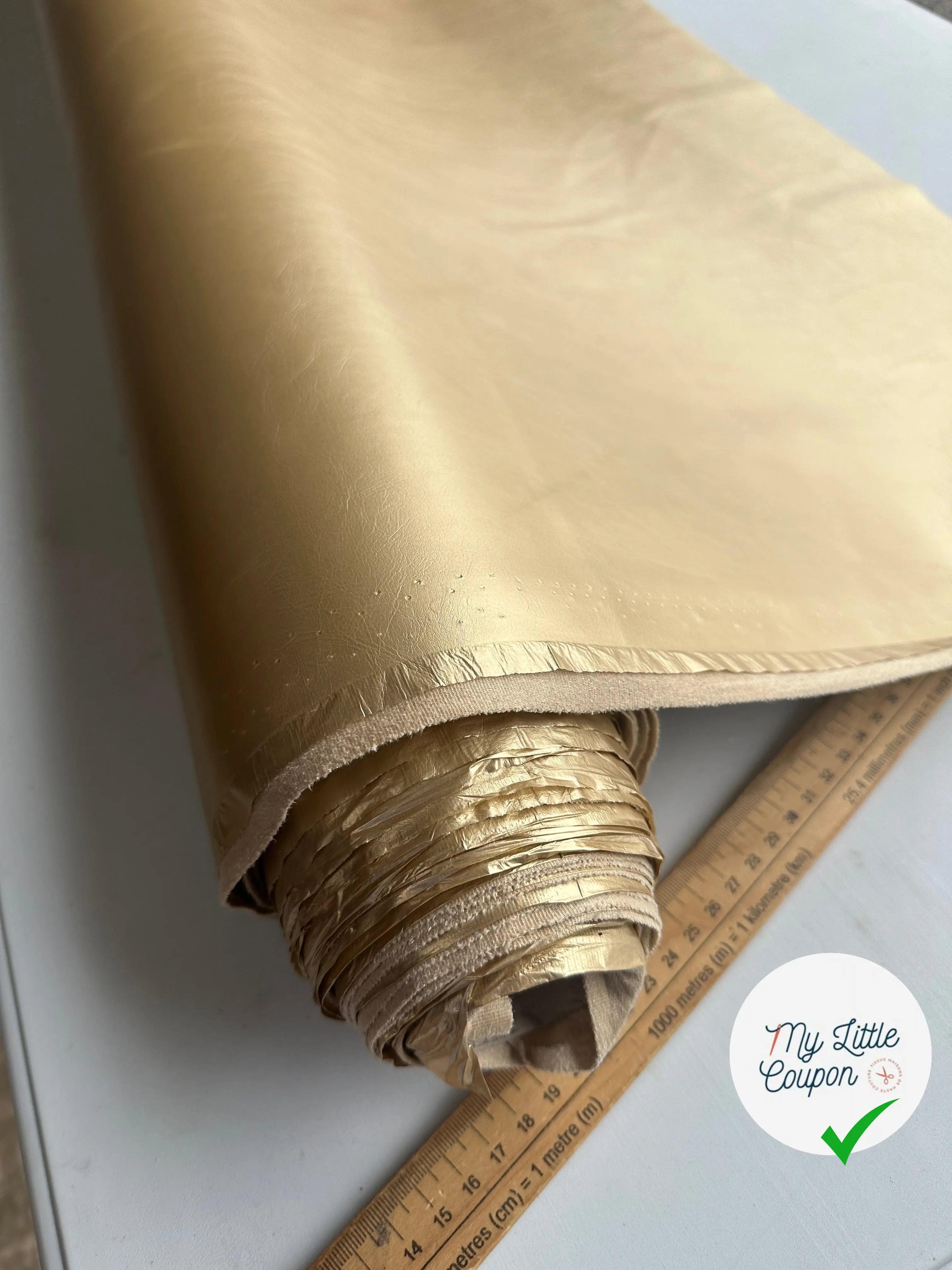 SATIN FAUX CUIR ENVERS TOUT DOUX OR MLC INTERN