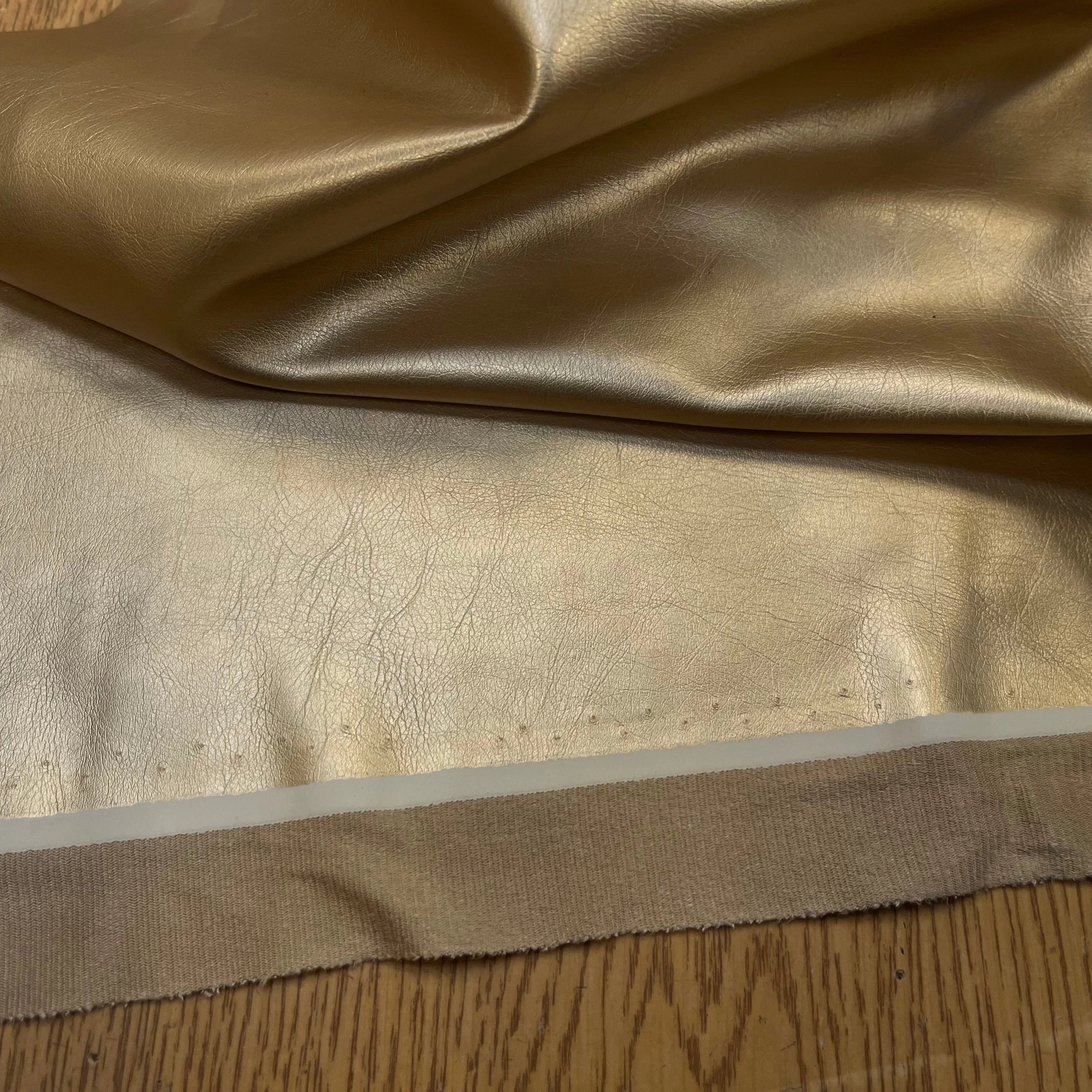 SATIN FAUX CUIR GOLD ENVERS TOUT DOUX BEIGE - My Little Coupon