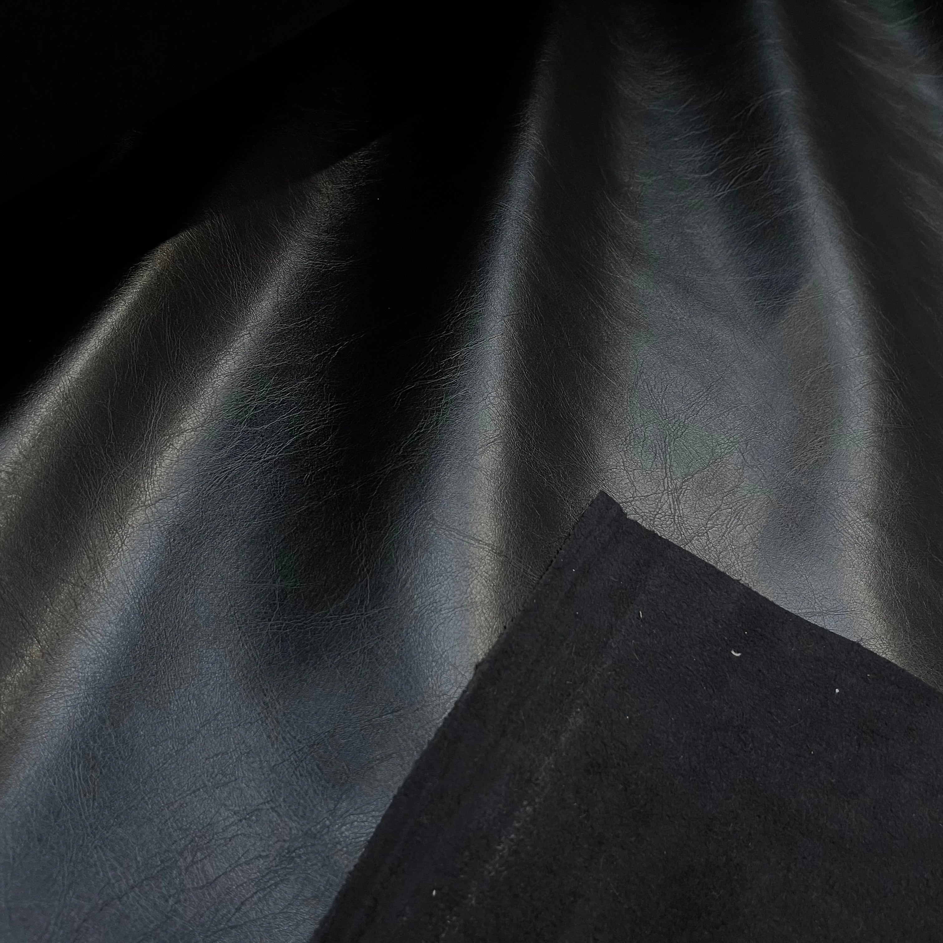 SATIN FAUX CUIR NOIR ENVERS TOUT DOUX NOIR - My Little Coupon