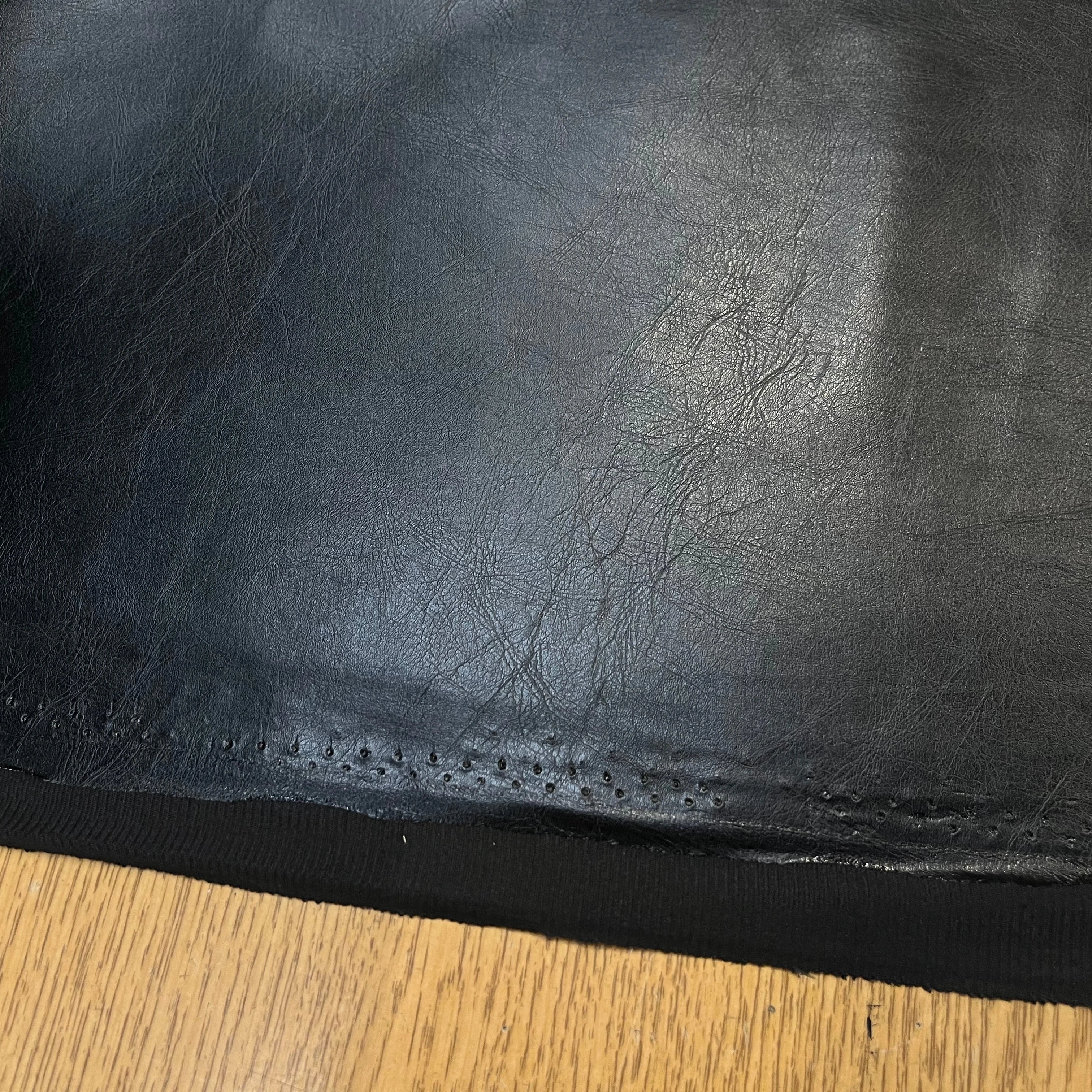 SATIN FAUX CUIR NOIR ENVERS TOUT DOUX NOIR - My Little Coupon