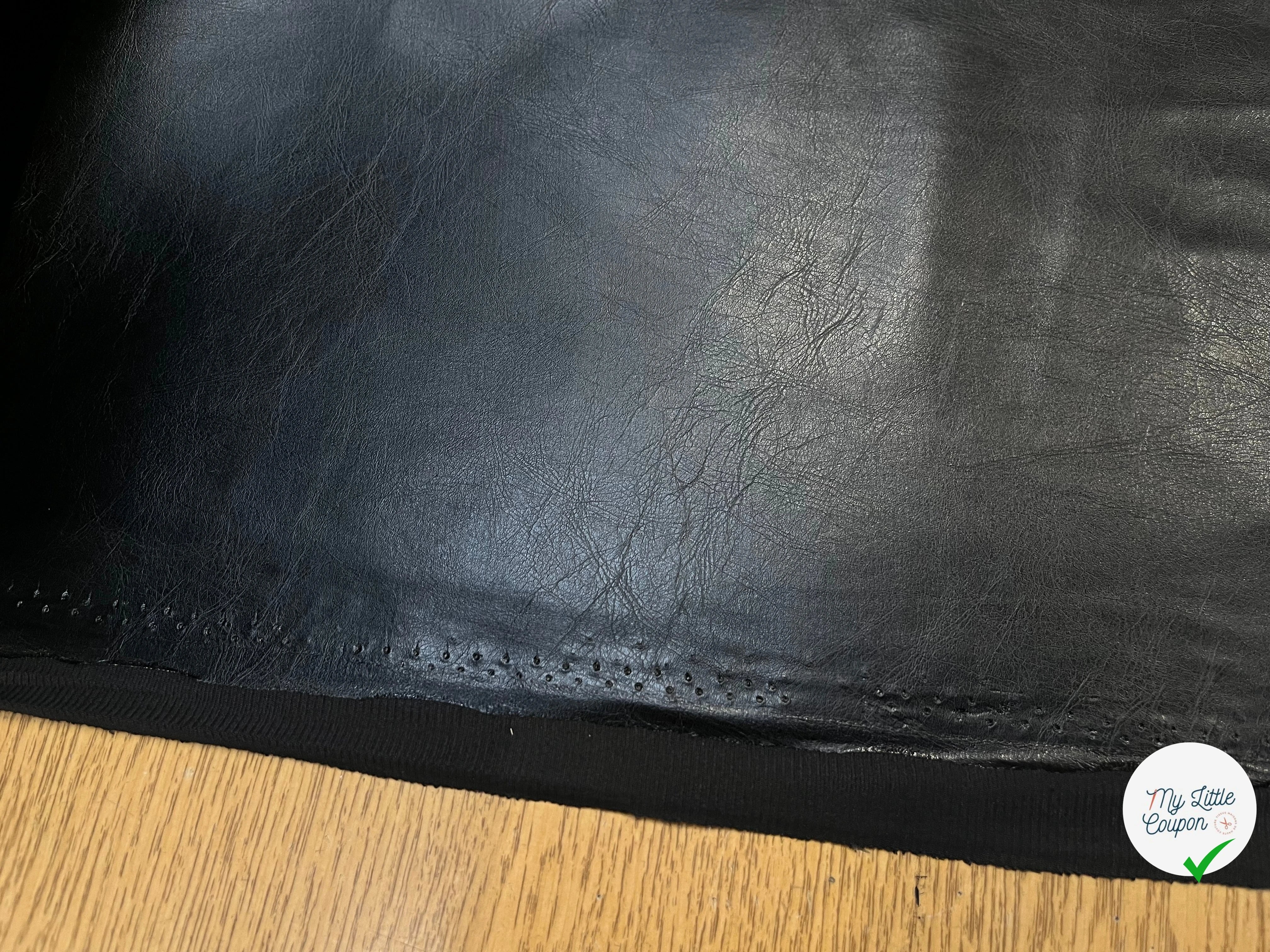 SATIN FAUX CUIR NOIR ENVERS TOUT DOUX NOIR - My Little Coupon