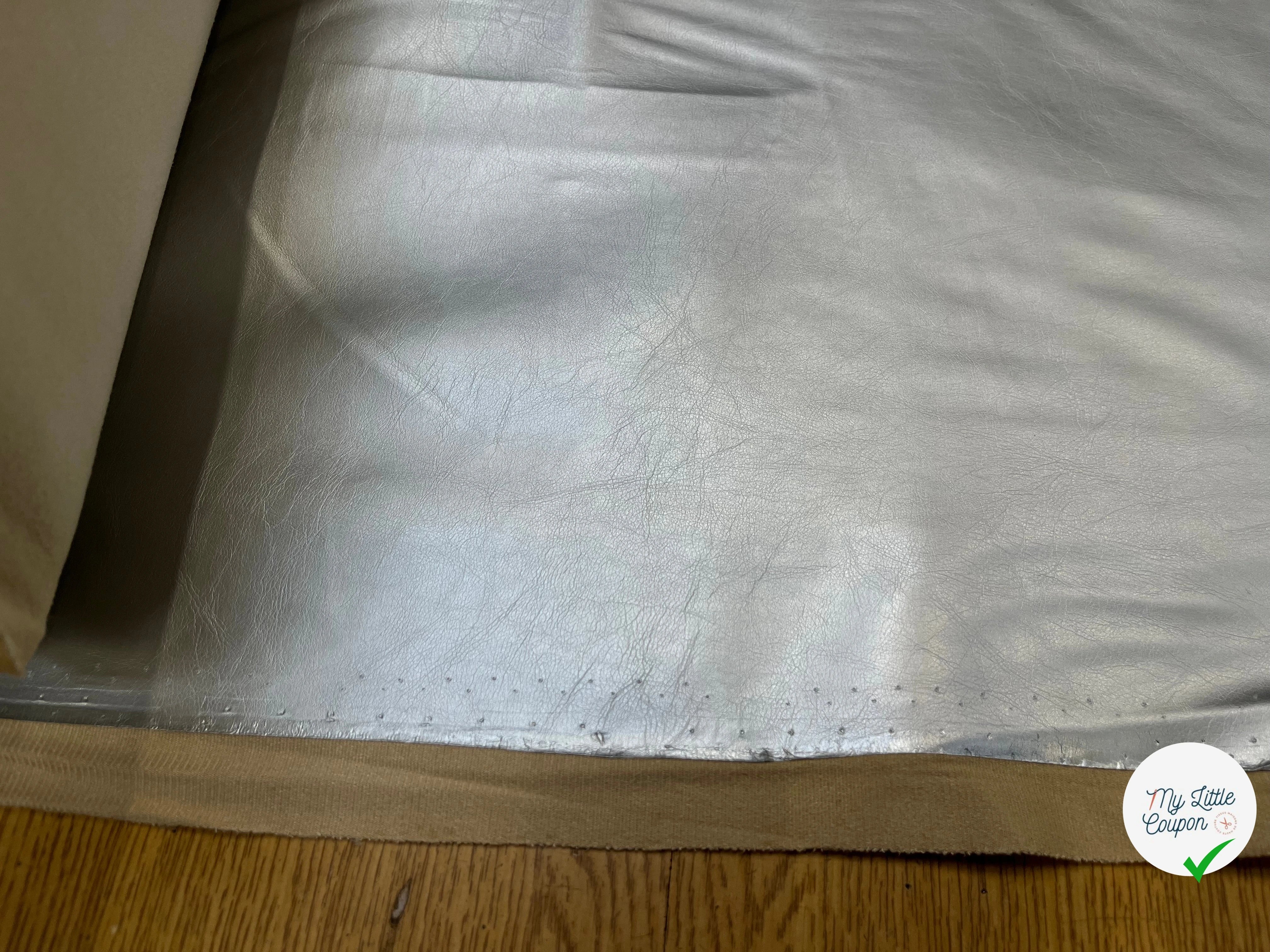 SATIN FAUX CUIR SILVER ENVERS TOUT DOUX BEIGE - My Little Coupon