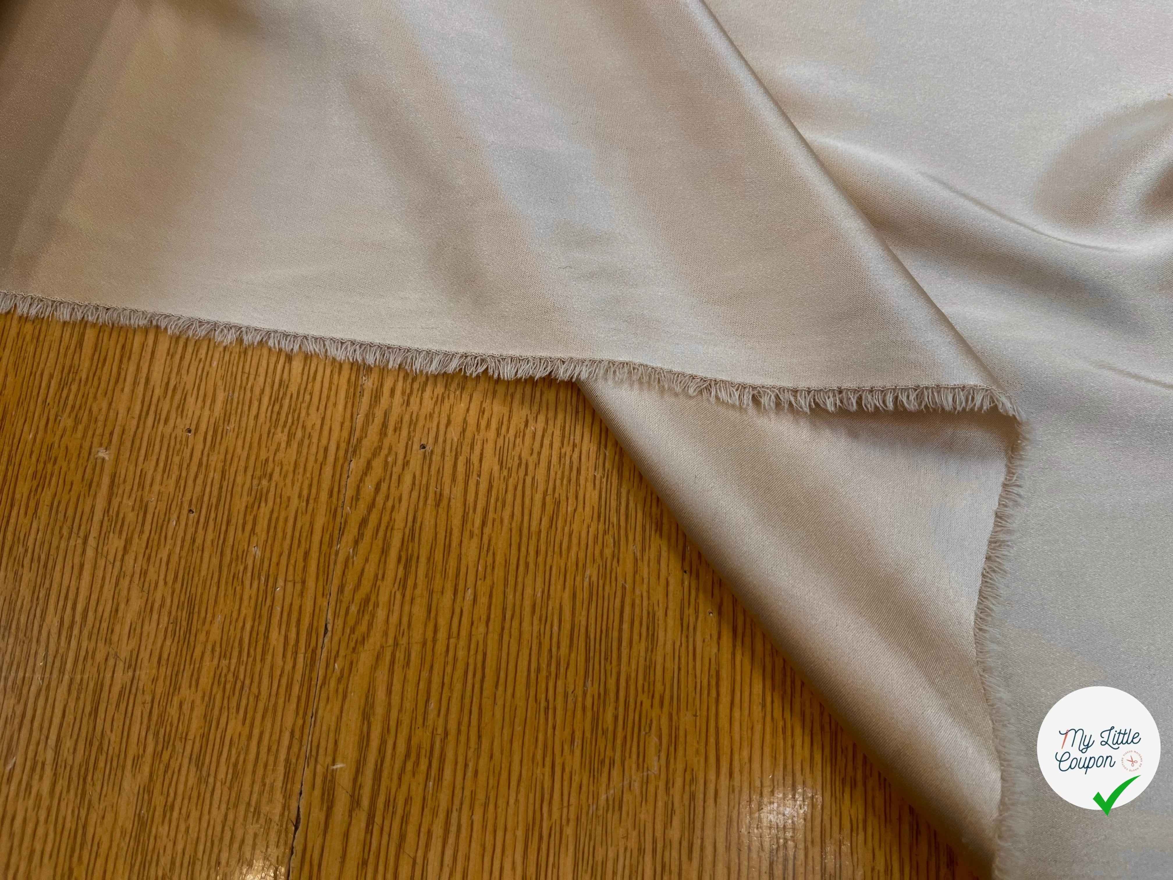 SATIN FLUIDE ET FROID COULEUR IVOIRE 130CM - My Little Coupon