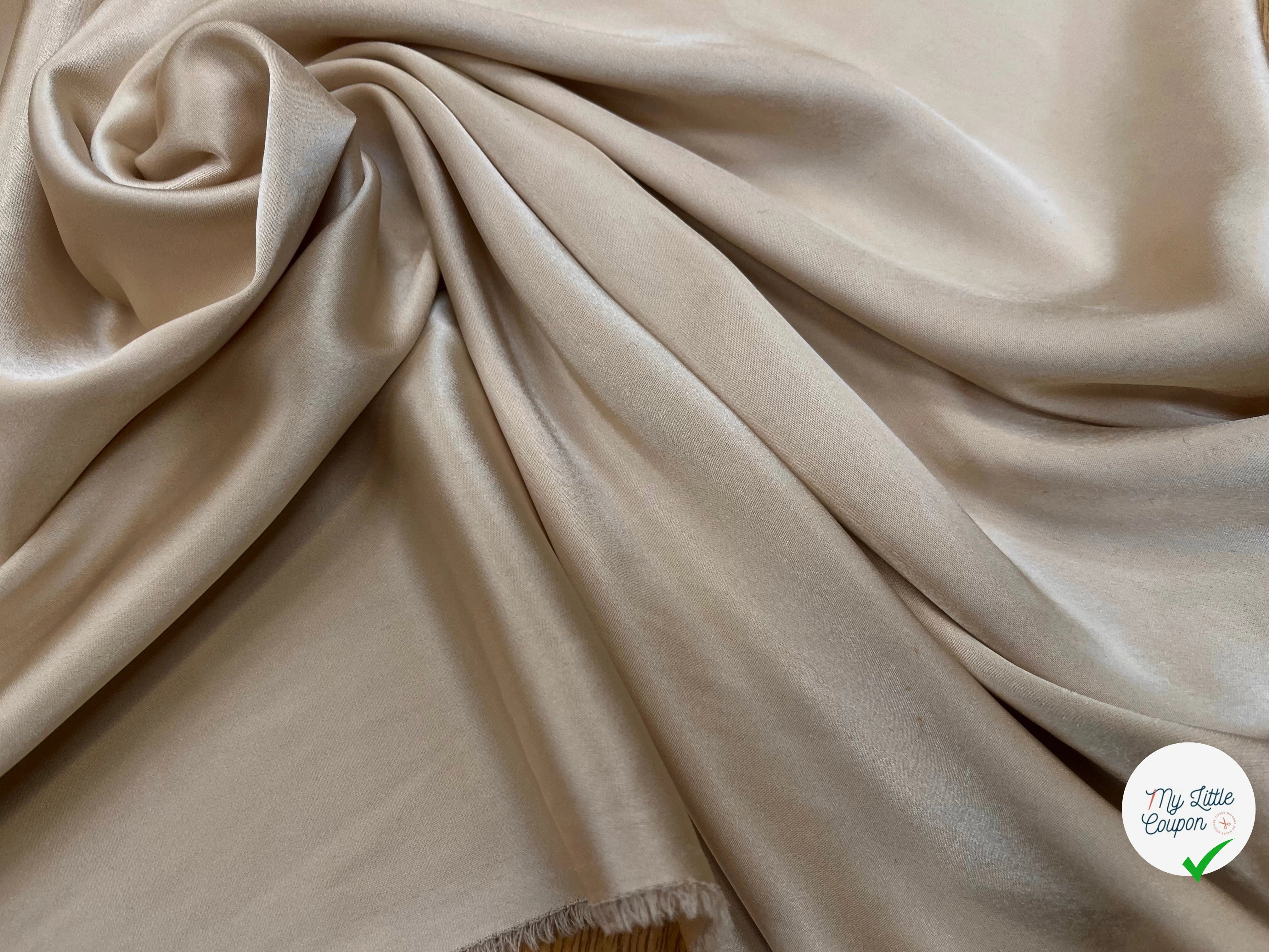 SATIN FLUIDE ET FROID COULEUR IVOIRE 130CM - My Little Coupon