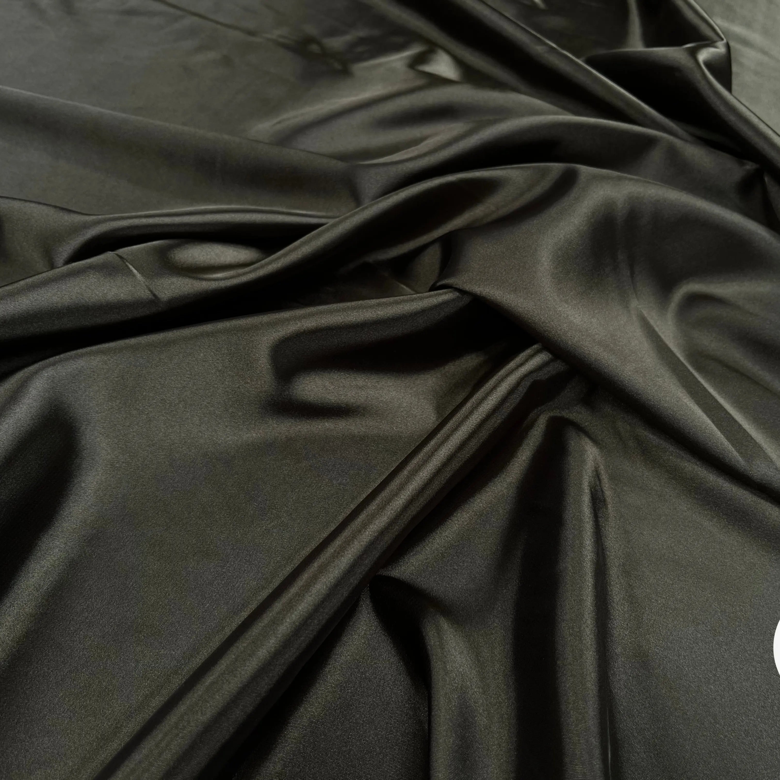 SATIN FLUIDE VERT OLIVE UN PEU STRETCH - My Little Coupon