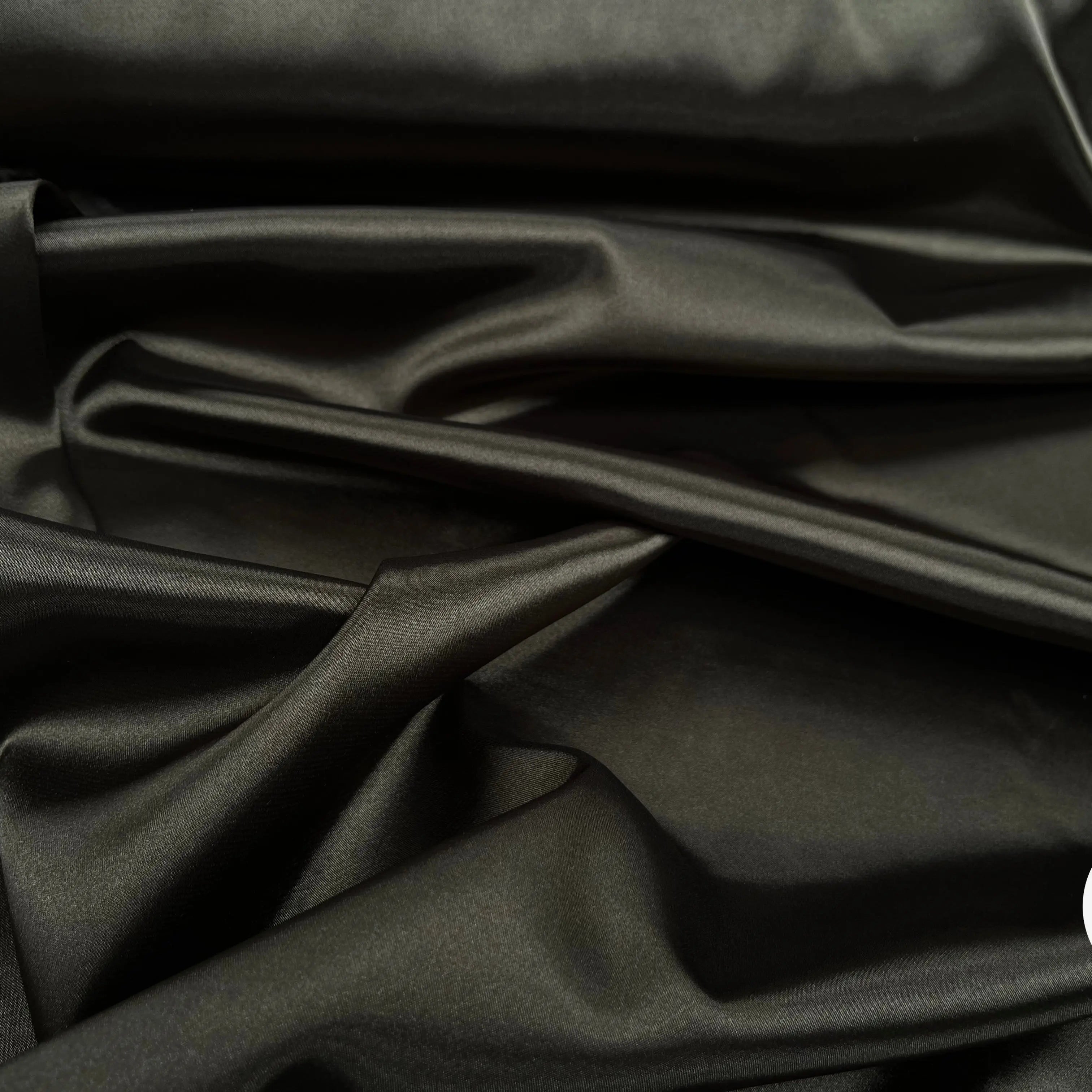 SATIN FLUIDE VERT OLIVE UN PEU STRETCH - My Little Coupon