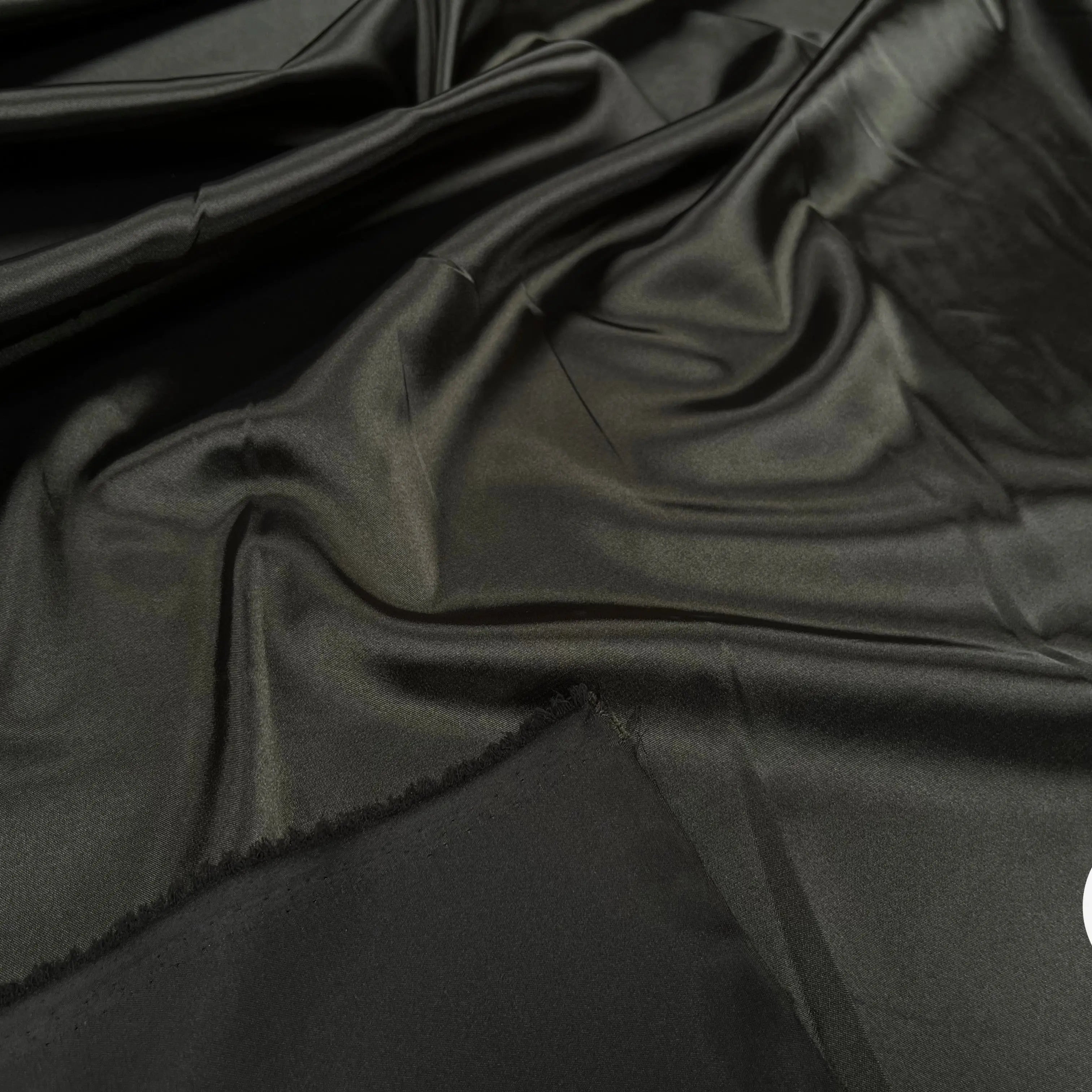 SATIN FLUIDE VERT OLIVE UN PEU STRETCH - My Little Coupon