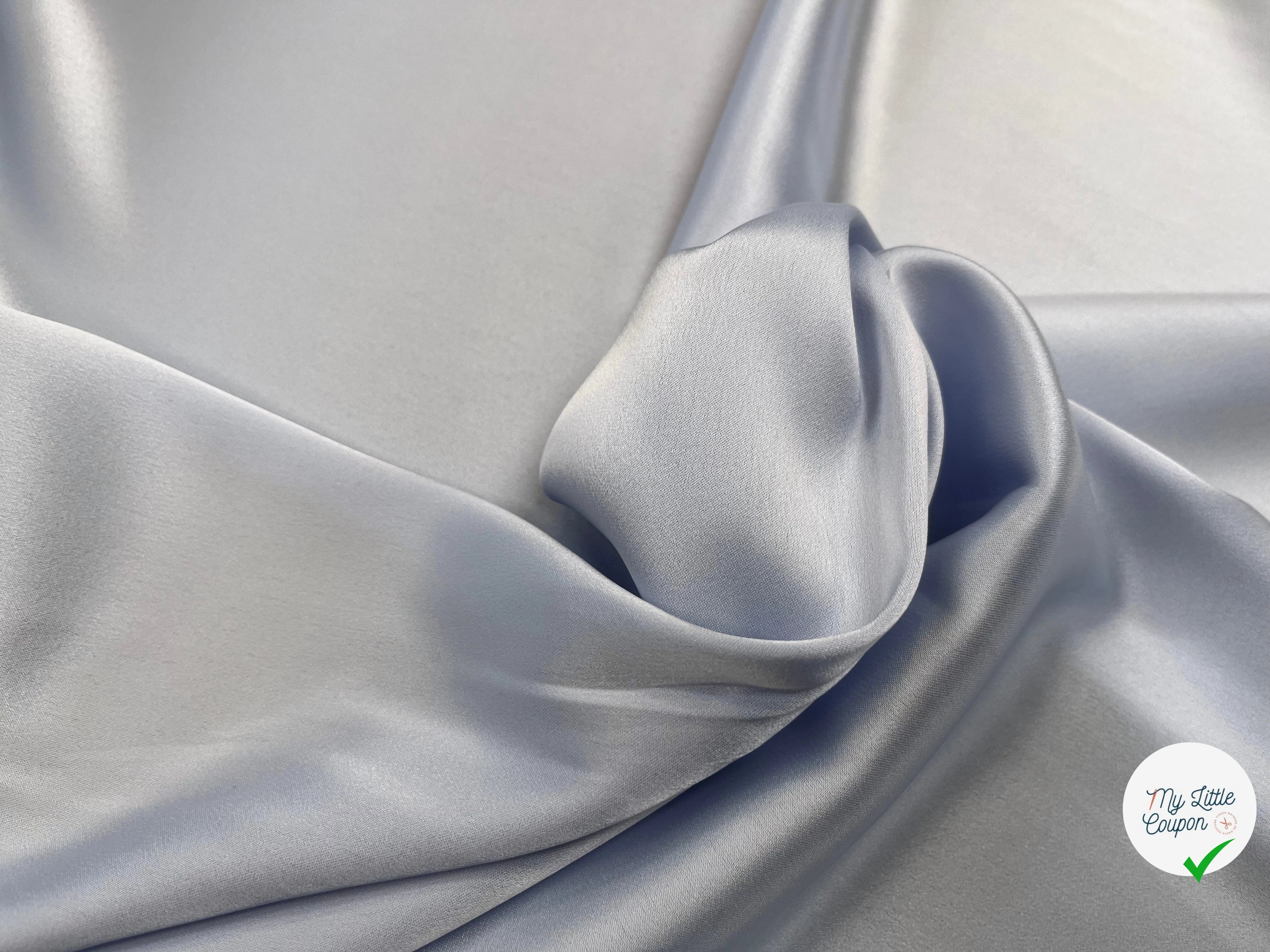 SATIN FROID ET FLUIDE POLYESTER 135CM ETHER - My Little Coupon