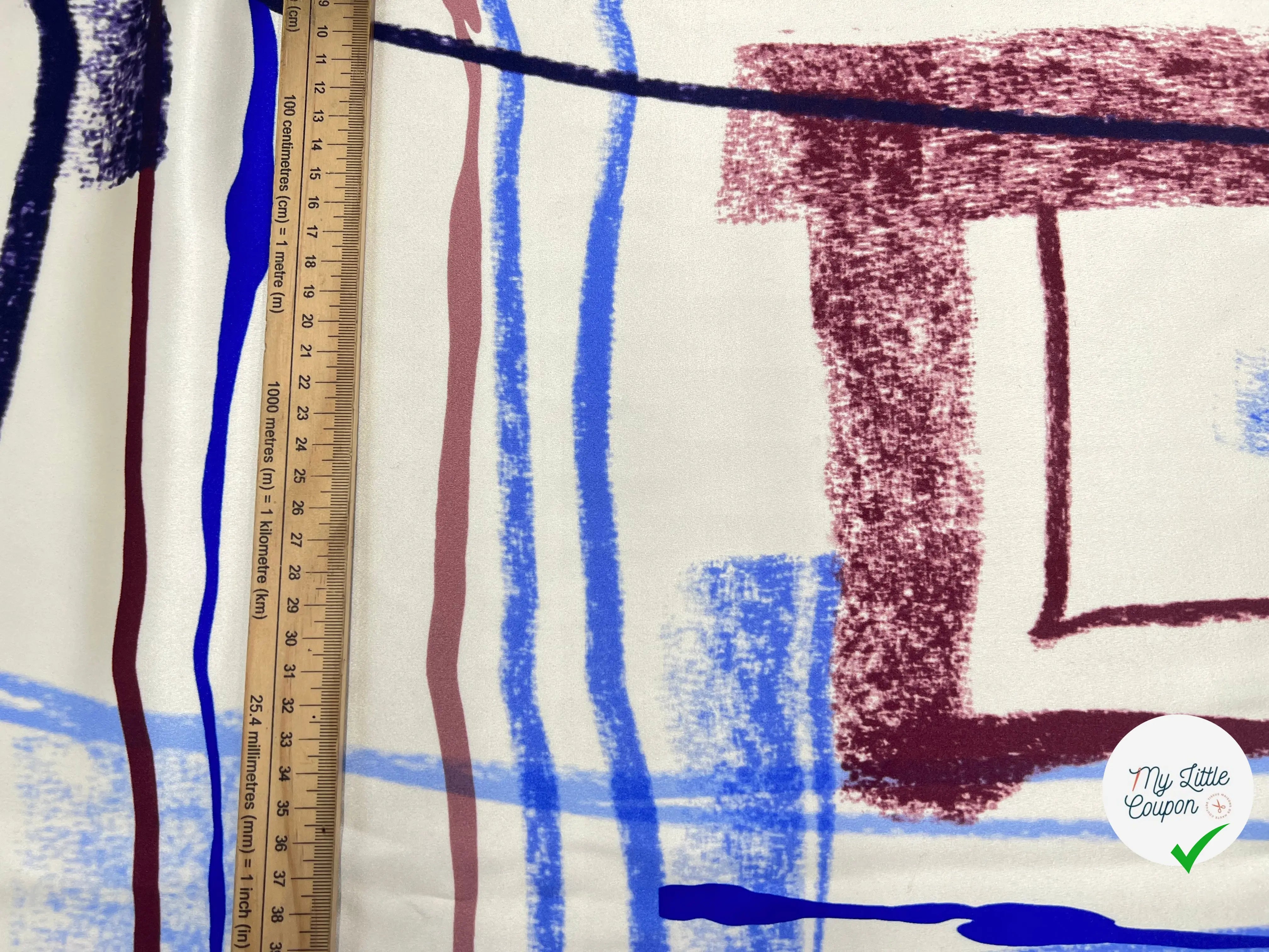 SATIN GÉOMÉTRIQUE PAINTING PRINT - My Little Coupon - tissu - coudre
