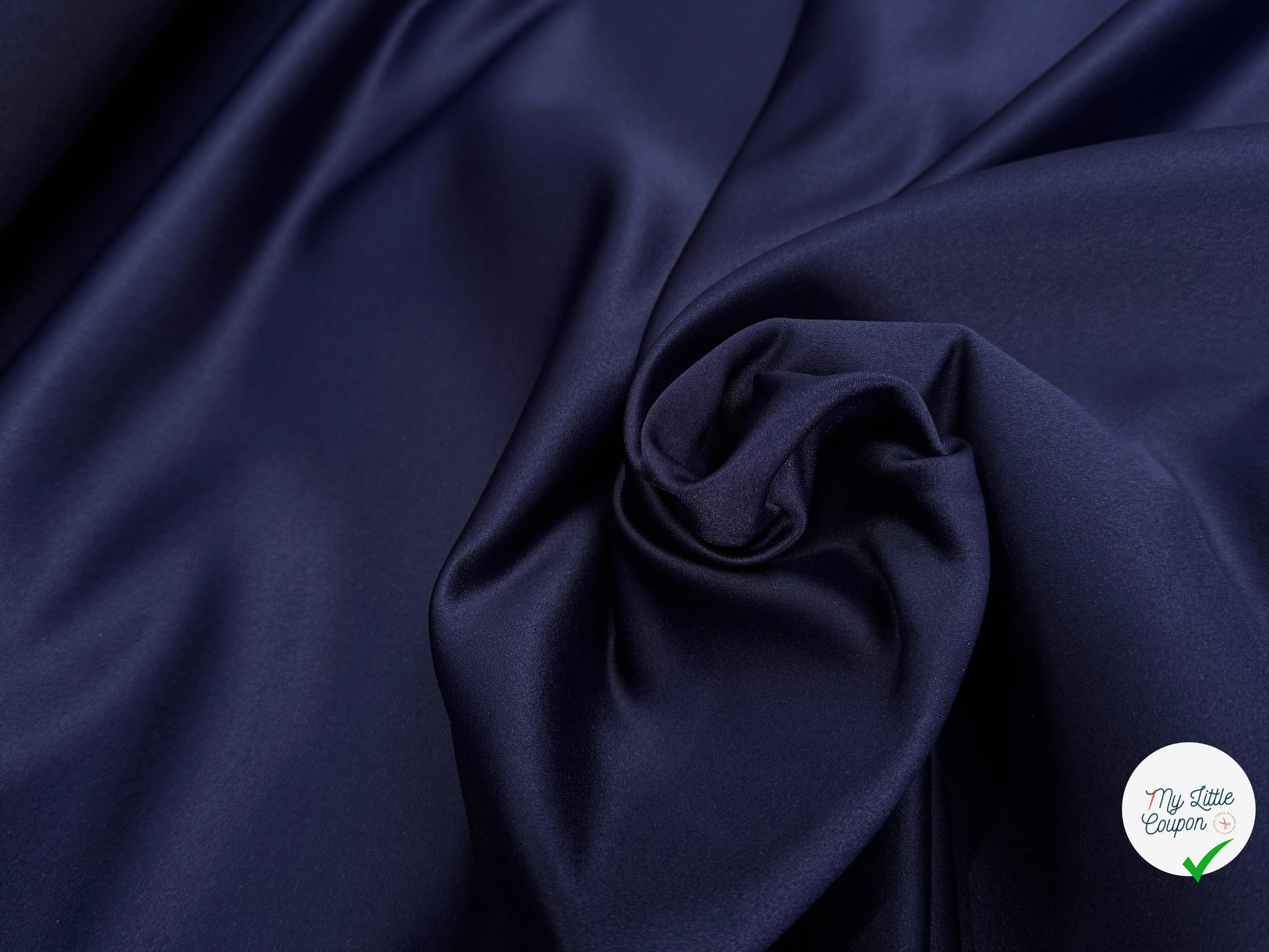 SATIN LOURD BELLE TENUE BLEU MARRINE - My Little Coupon
