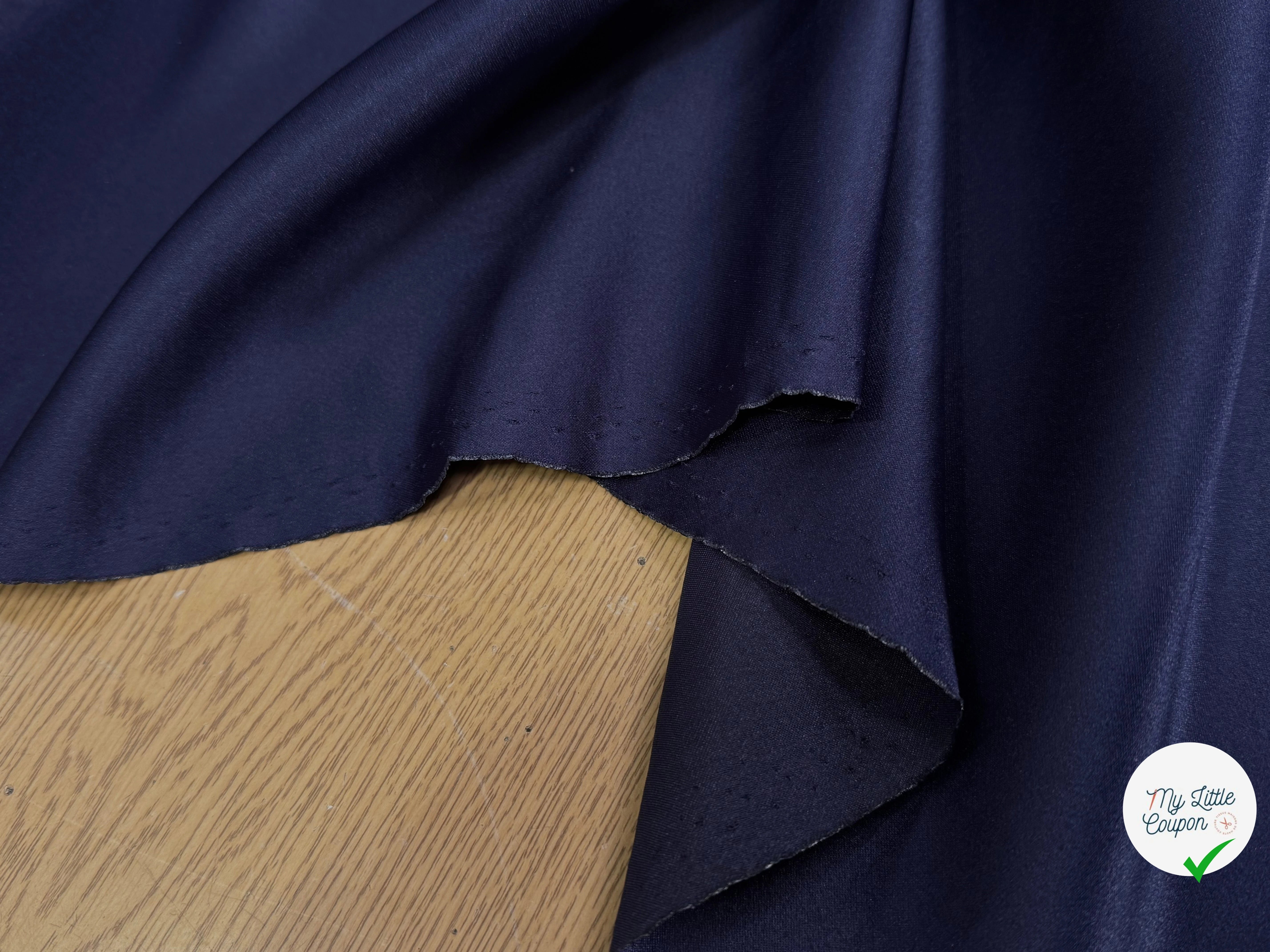SATIN LOURD BELLE TENUE BLEU MARRINE - My Little Coupon