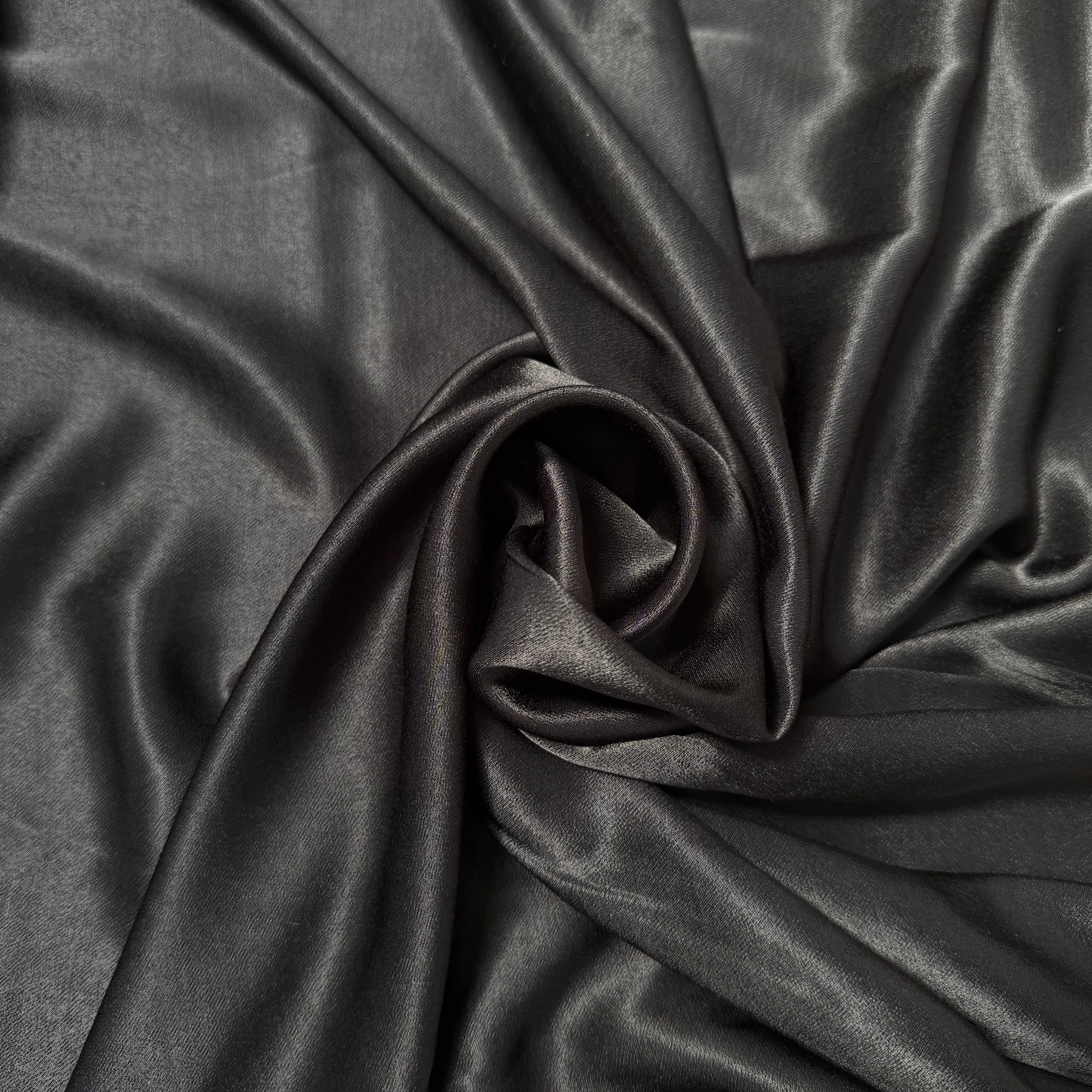 SATIN LOURD NOIR UNI - My Little Coupon