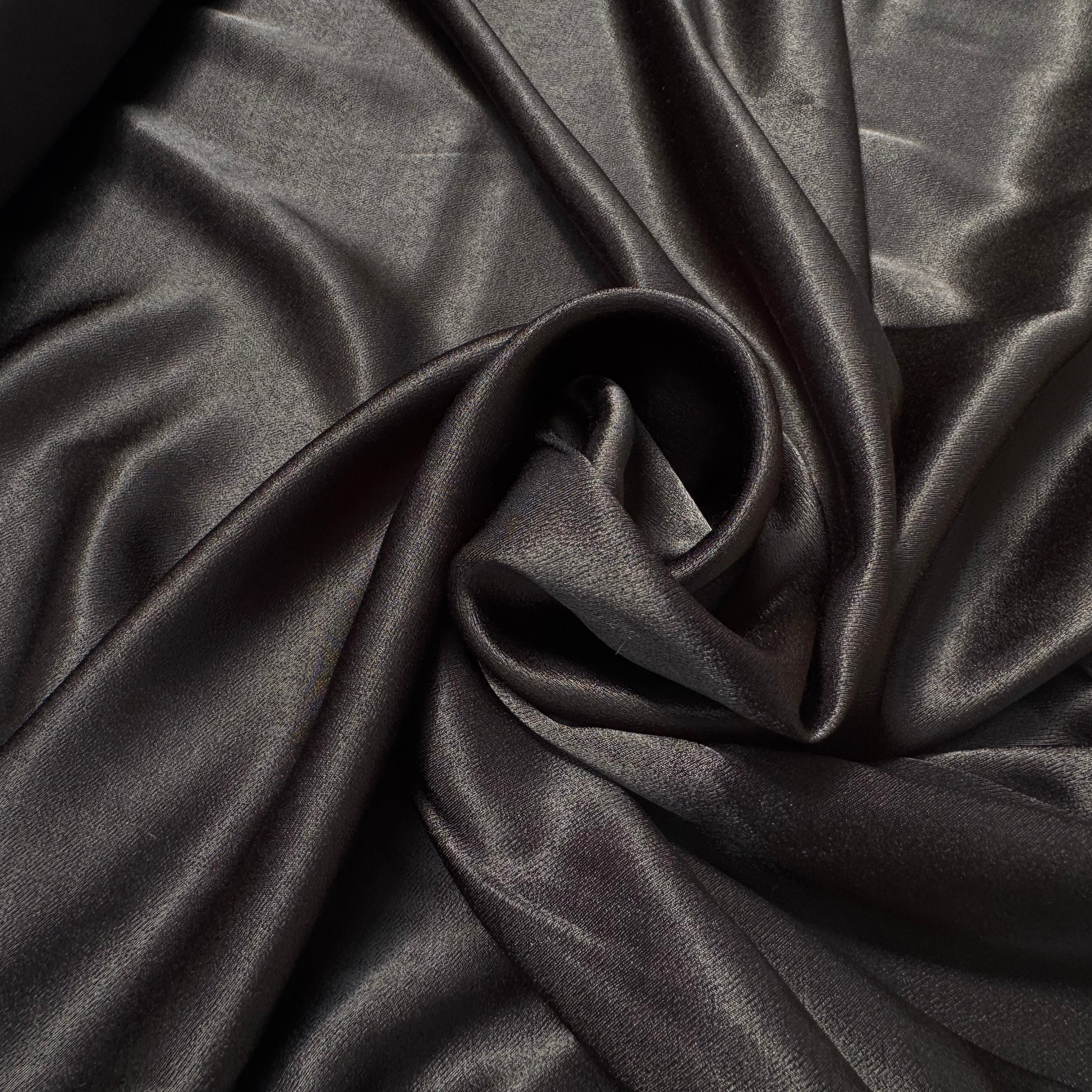 SATIN LOURD NOIR UNI - My Little Coupon