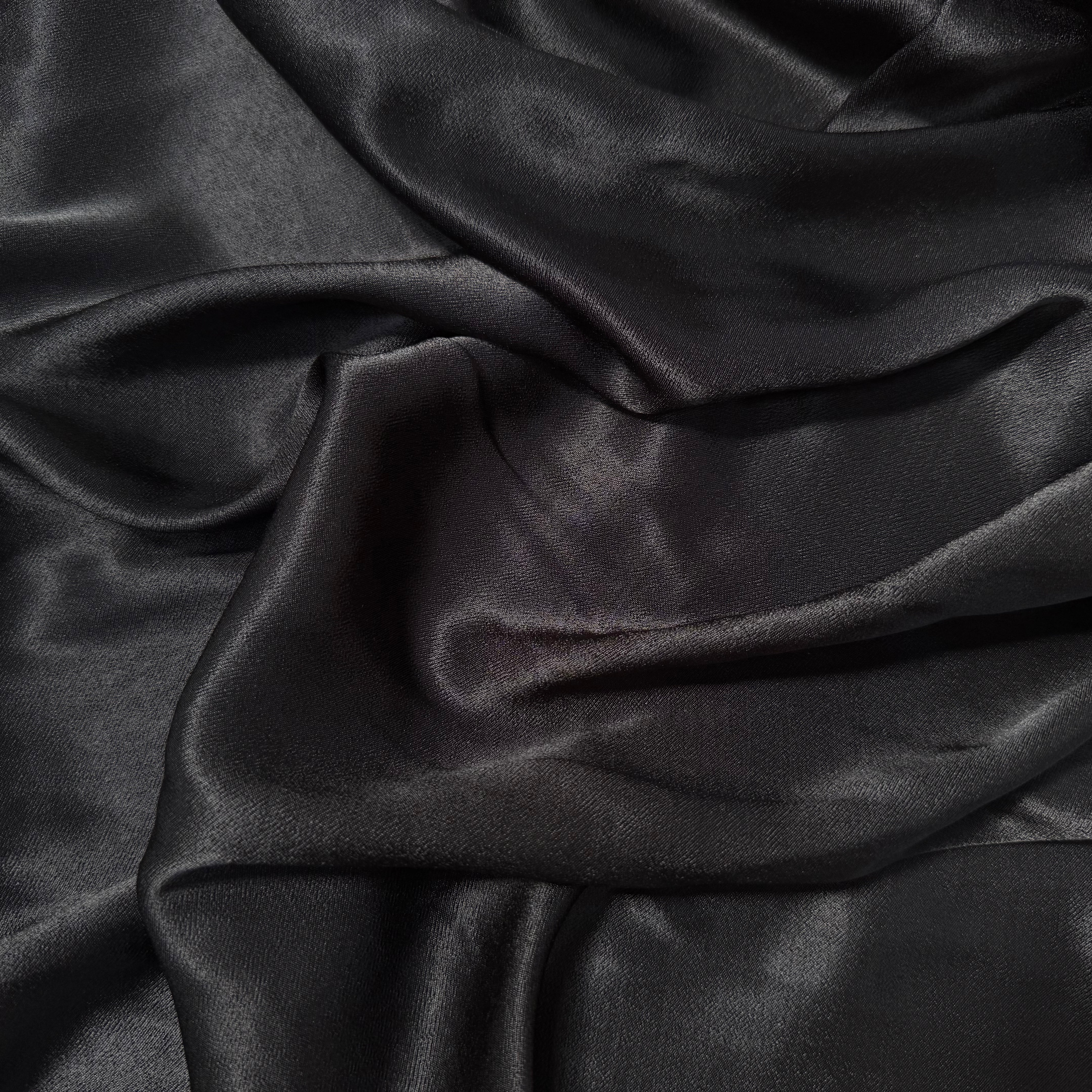 SATIN LOURD NOIR UNI - My Little Coupon