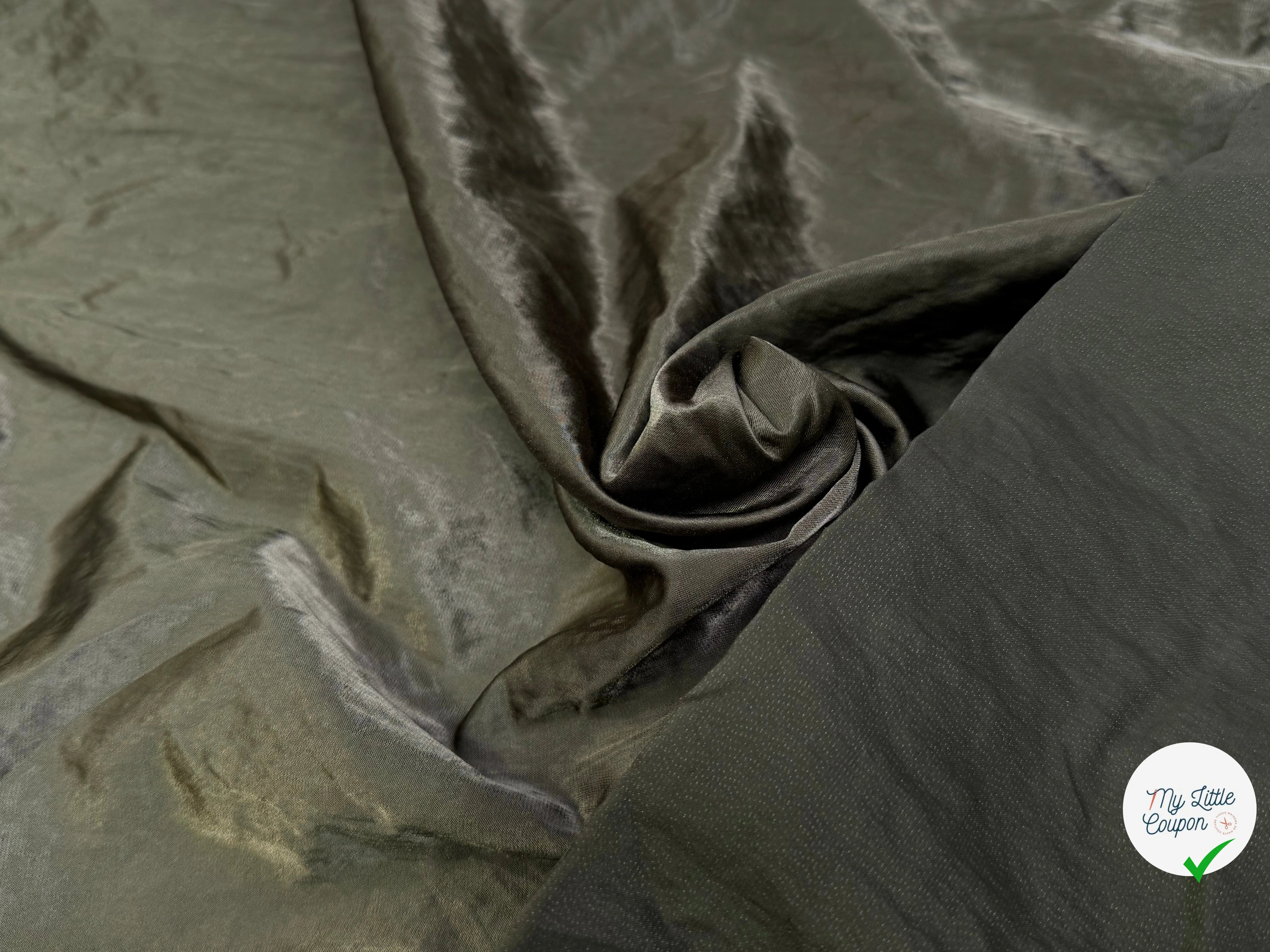 SATIN OLIVE COTON MÉLANGÉ EFFET MARBRÉ - My Little Coupon