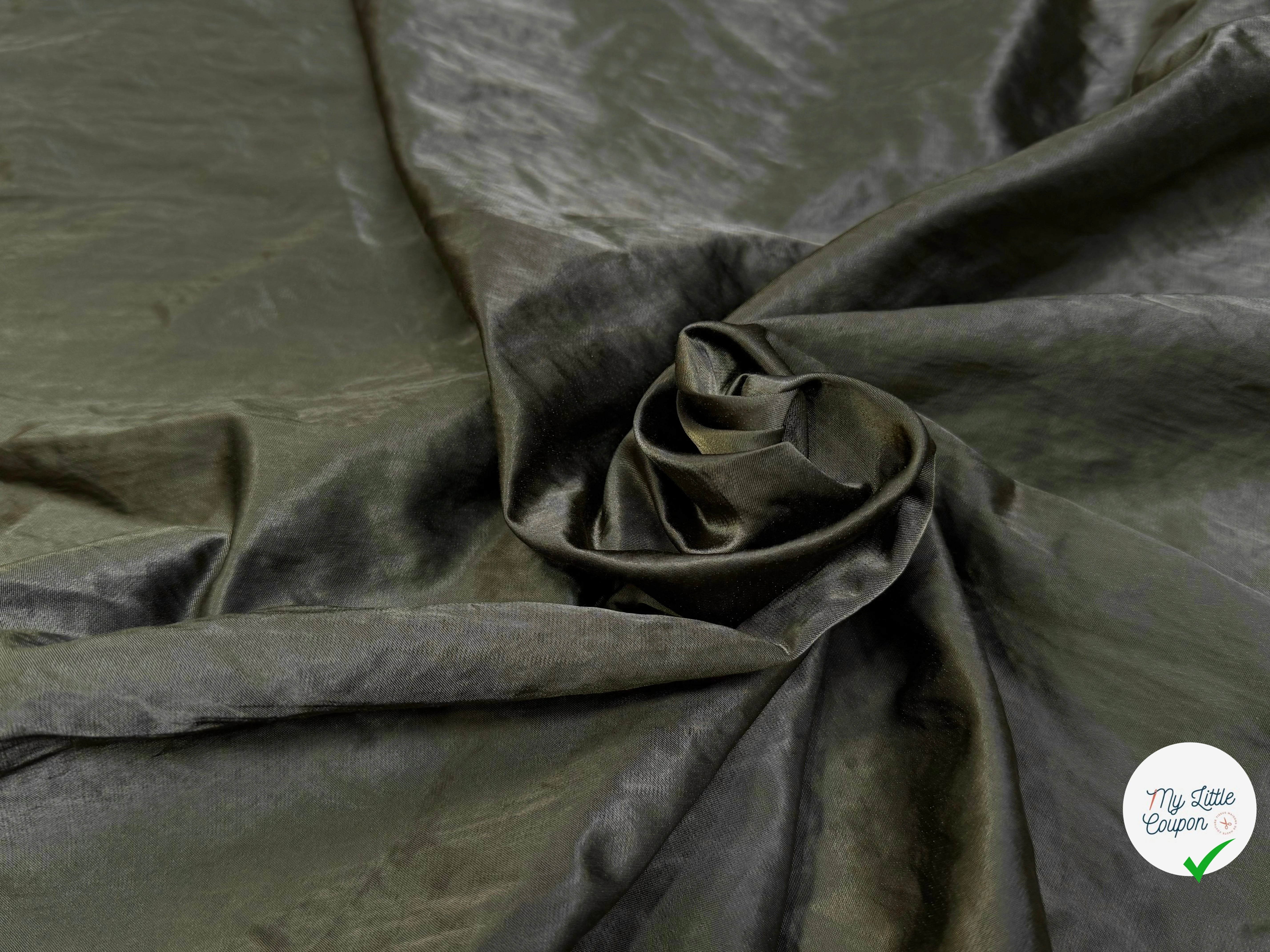 SATIN OLIVE COTON MÉLANGÉ EFFET MARBRÉ - My Little Coupon