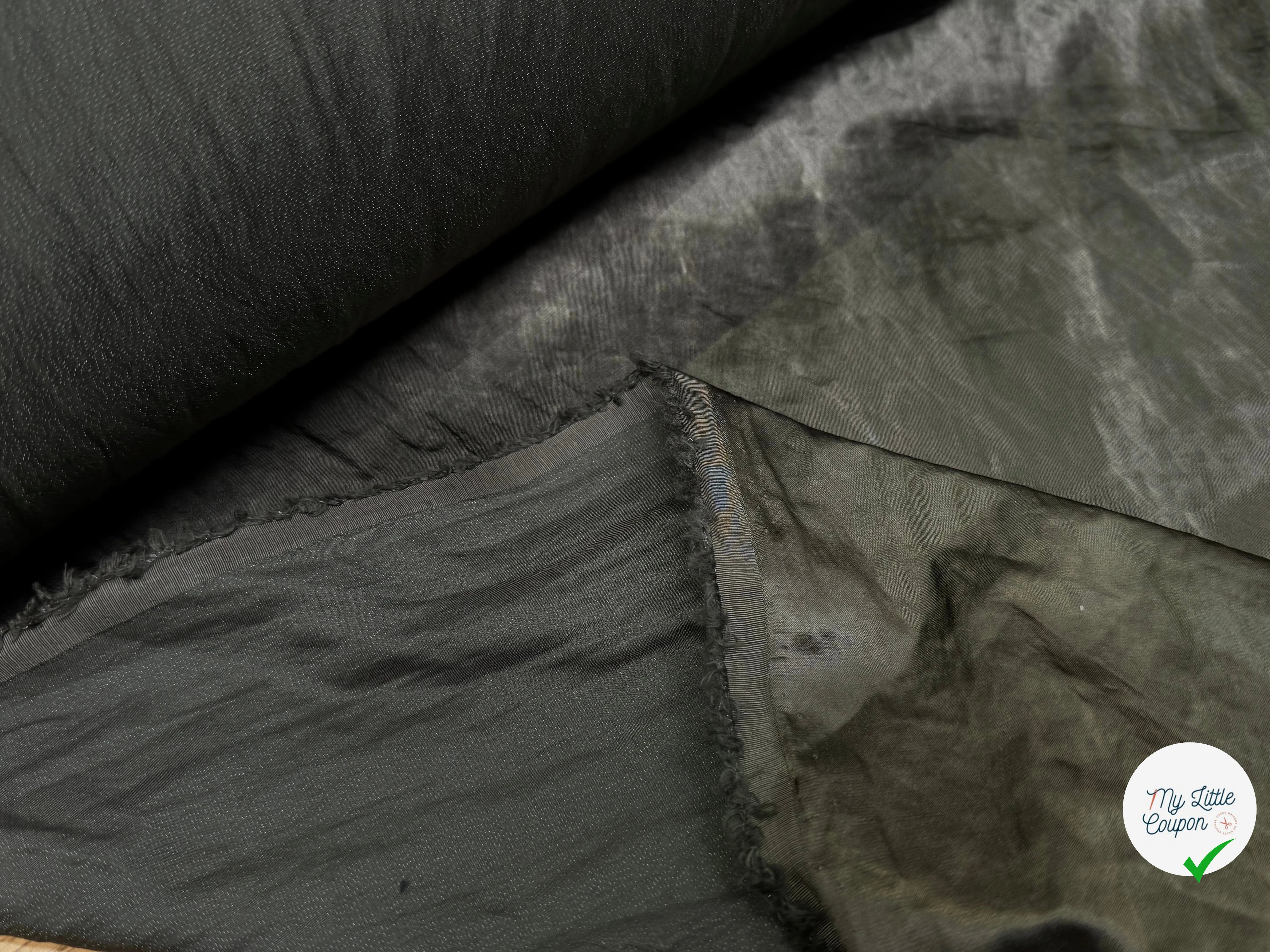 SATIN OLIVE COTON MÉLANGÉ EFFET MARBRÉ - My Little Coupon