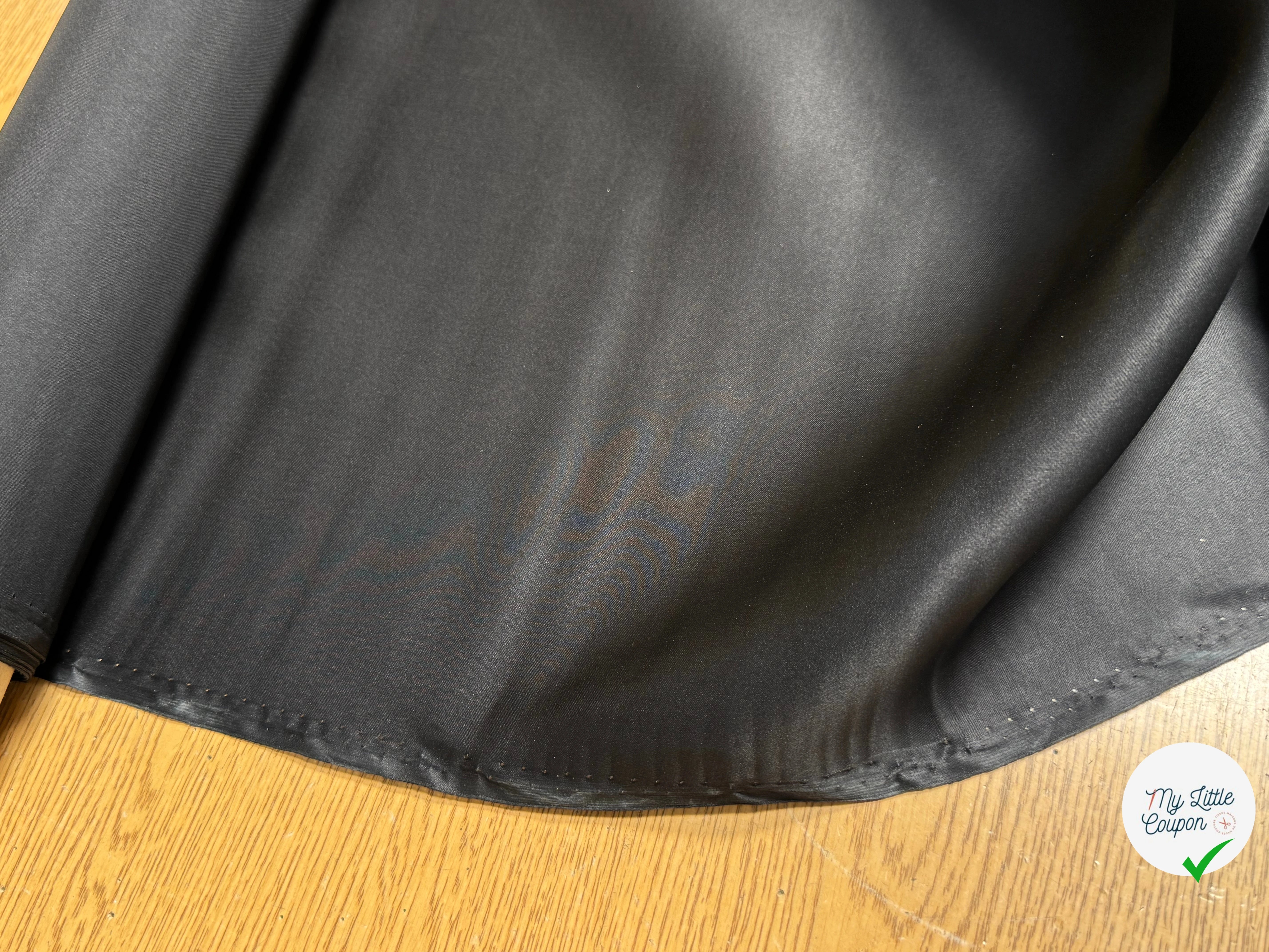 SATIN ORGANZA DE SOIE TRÈS BELLE DENSITÉ NOIR - My Little Coupon