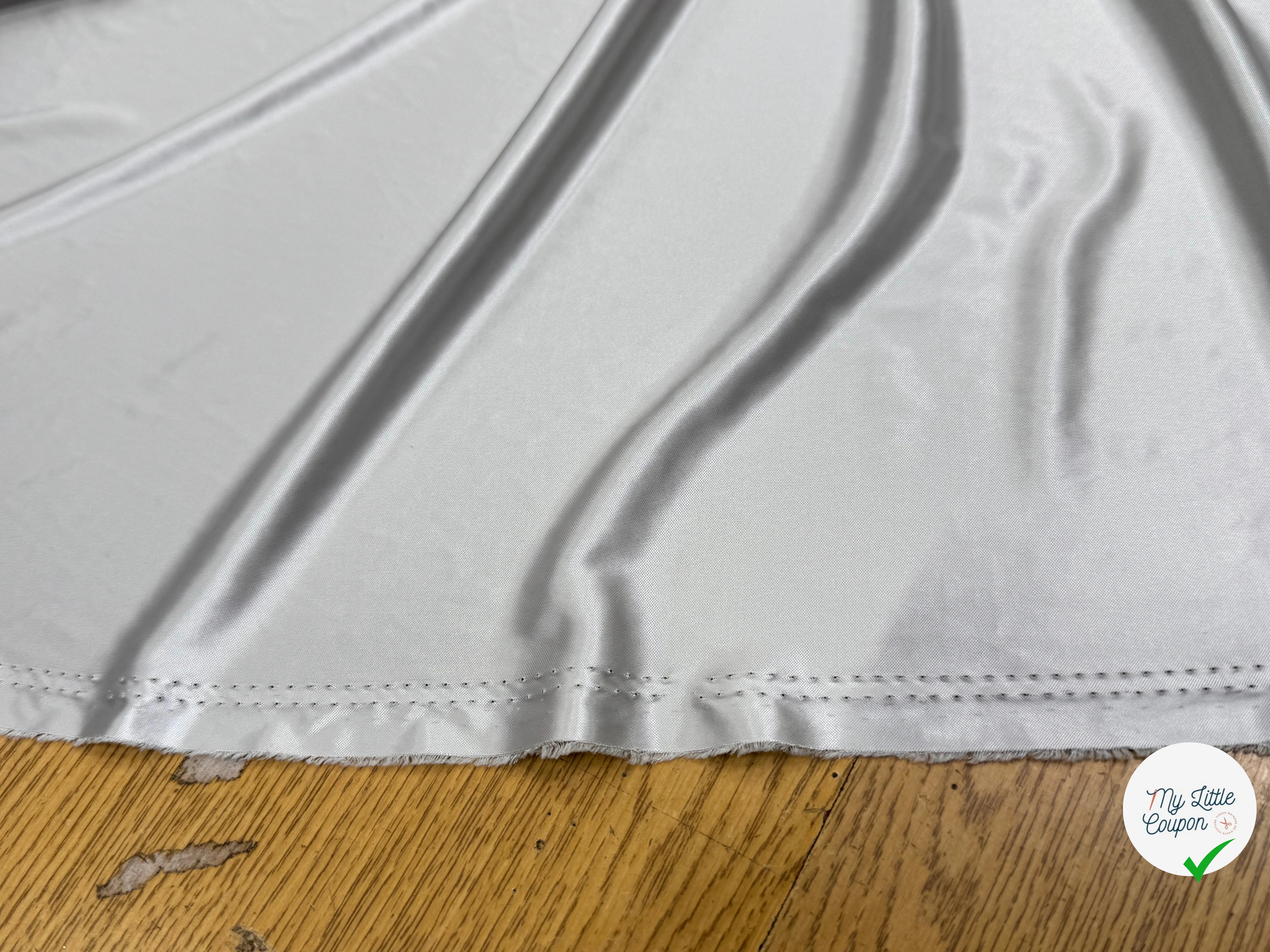 SATIN PEAU DE PÊCHE DOUBLE FACE ULTRA SOUPLE ARGENTÉ JAPAN - My Little Coupon