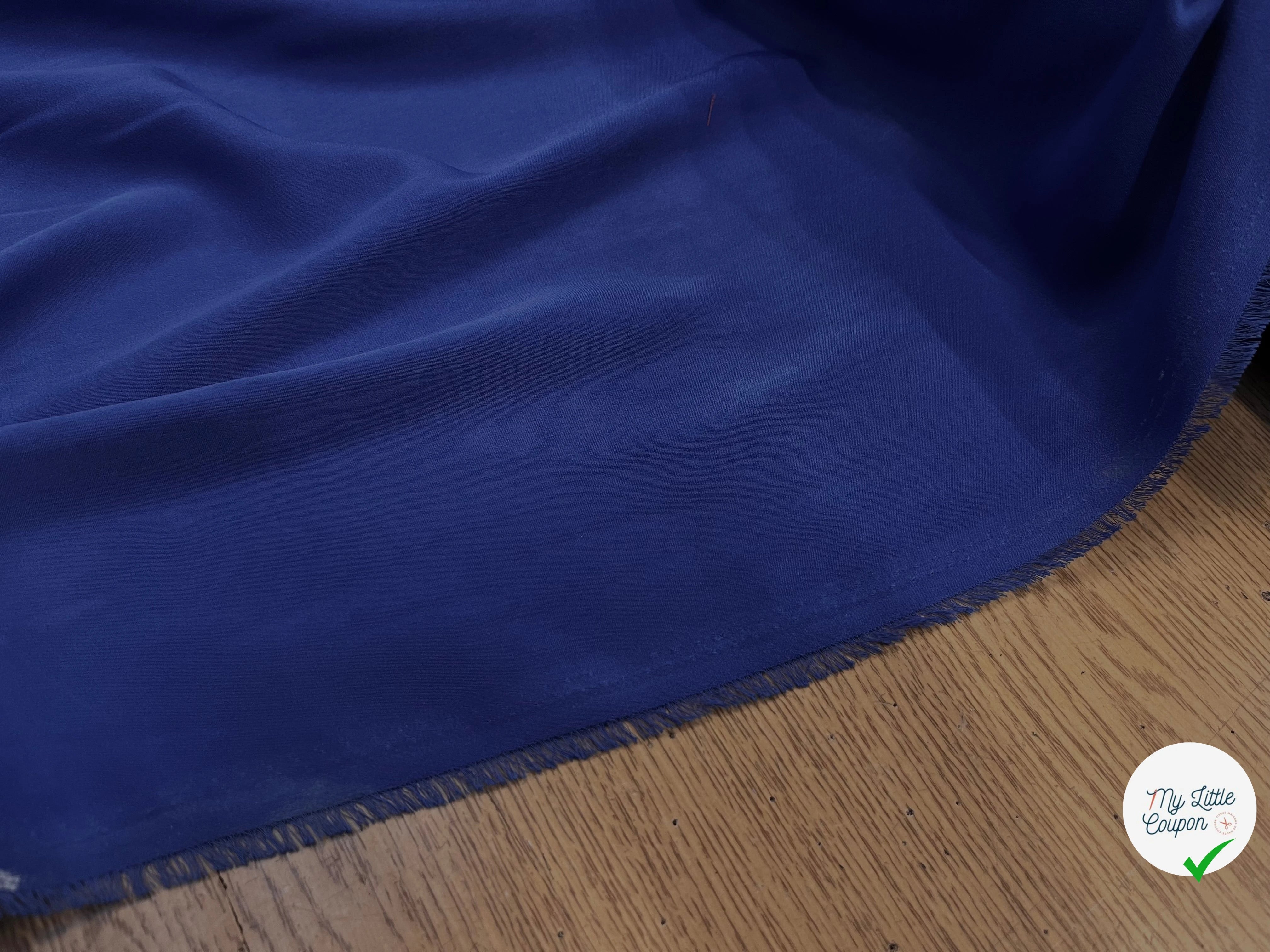 SATIN PEAU DE PÊCHE FLUIDE BLEU ROYAL - My Little Coupon