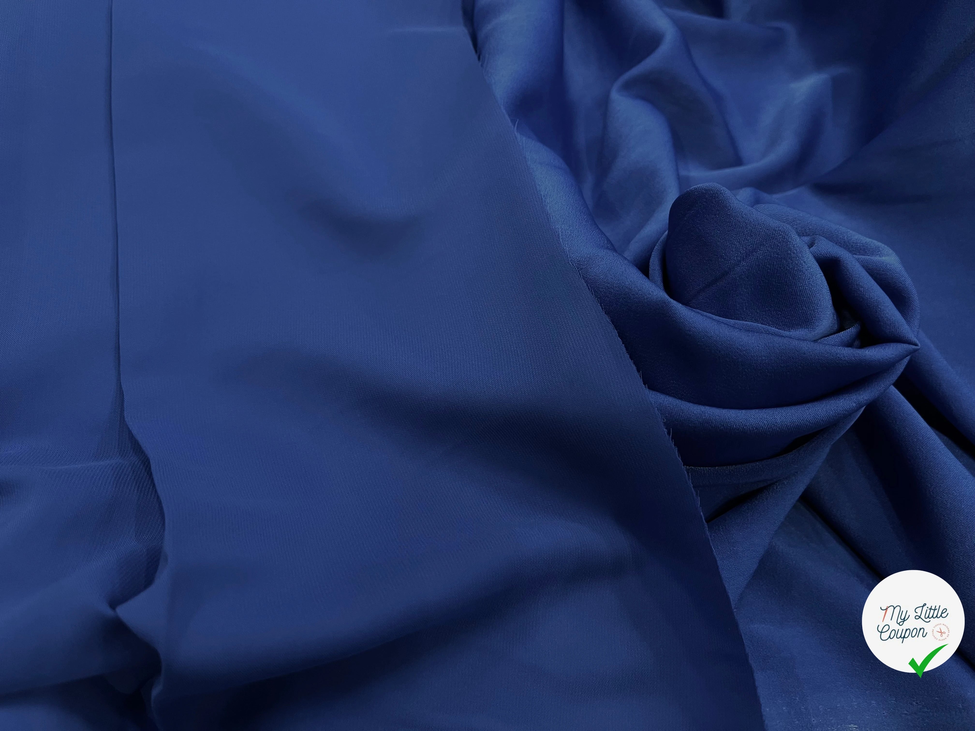 SATIN PEAU DE PÊCHE FLUIDE BLEU ROYAL - My Little Coupon
