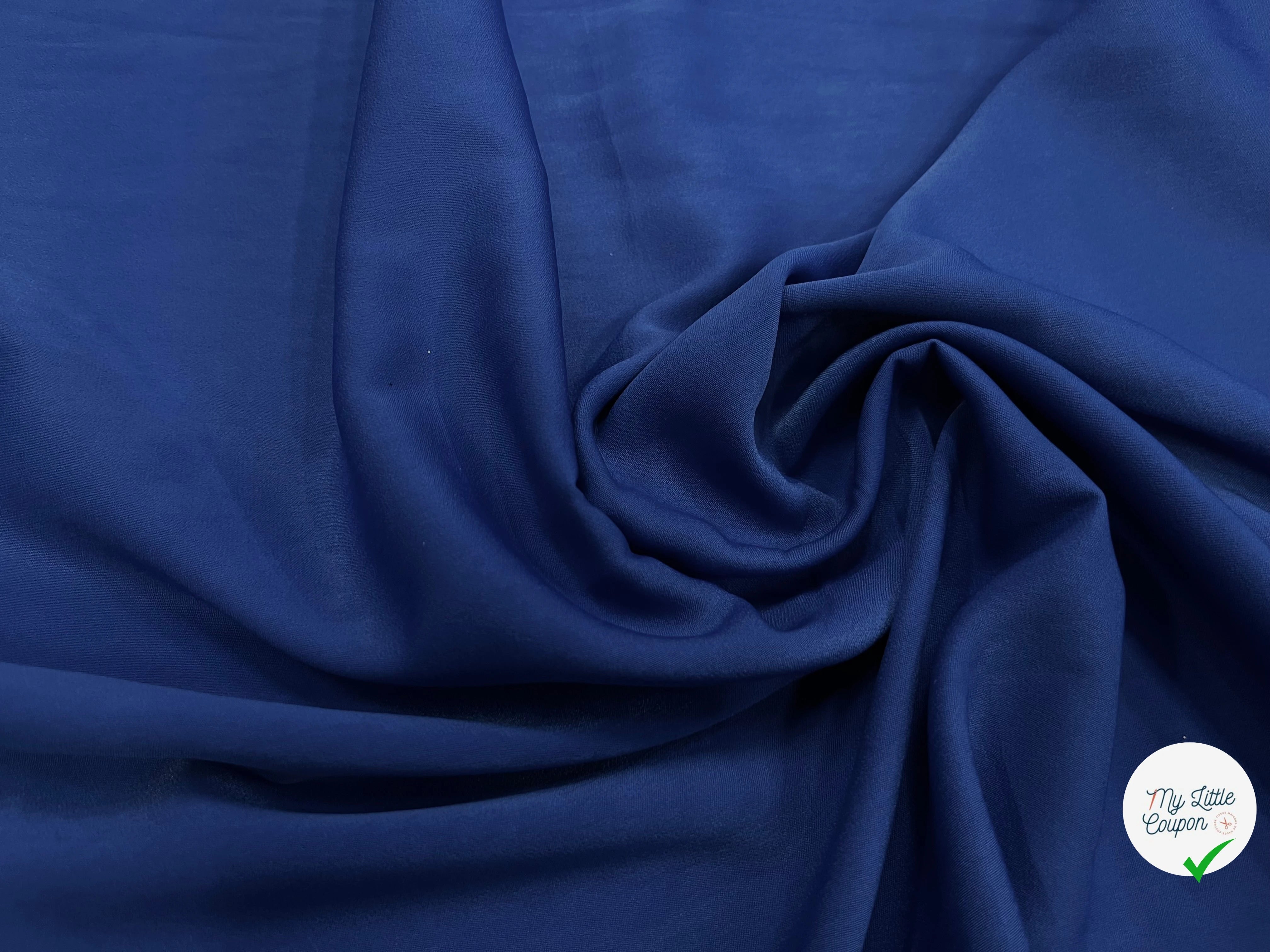SATIN PEAU DE PÊCHE FLUIDE BLEU ROYAL - My Little Coupon