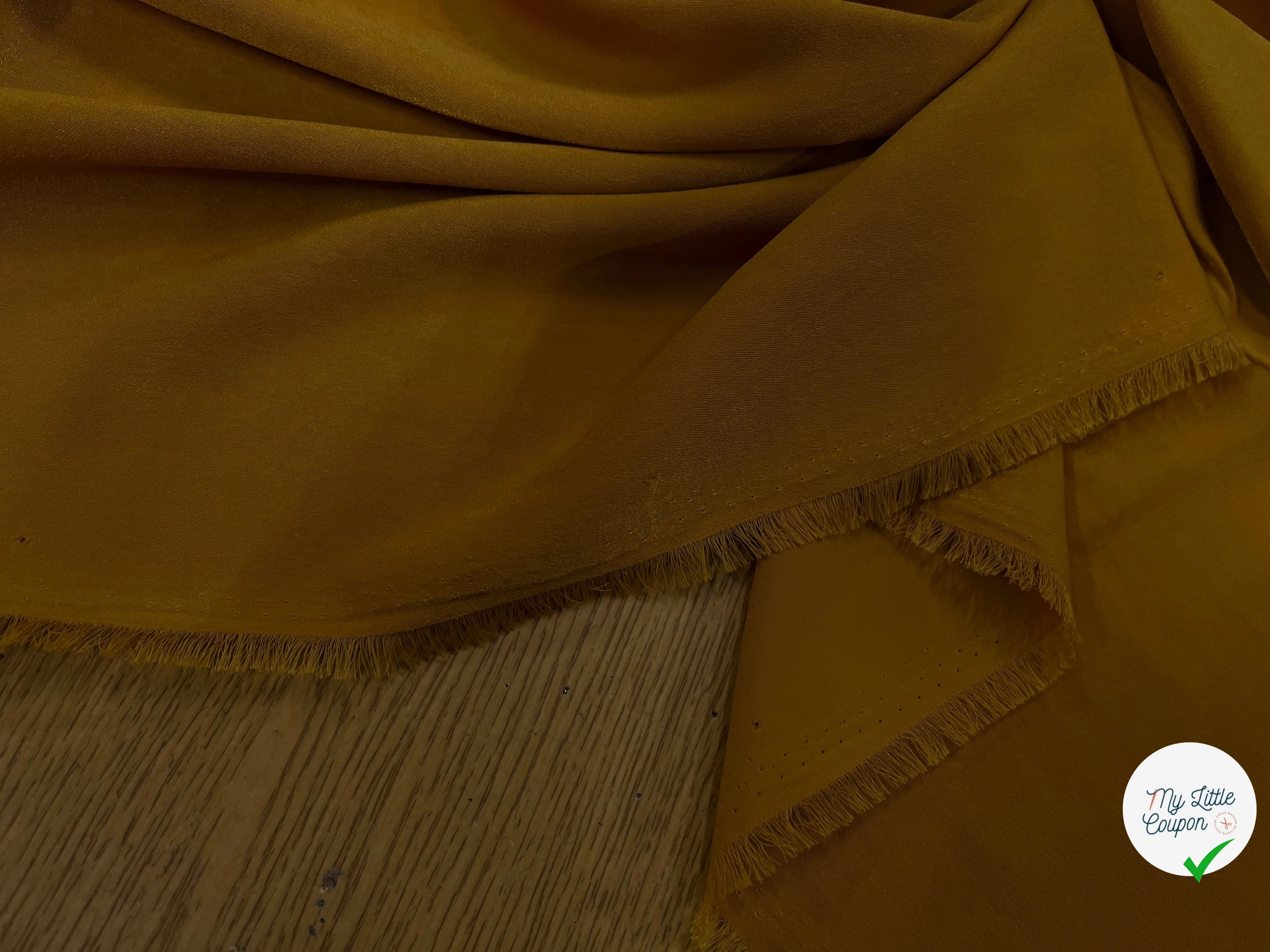 SATIN PEAU DE PÊCHE FLUIDE MOUTARDE - My Little Coupon