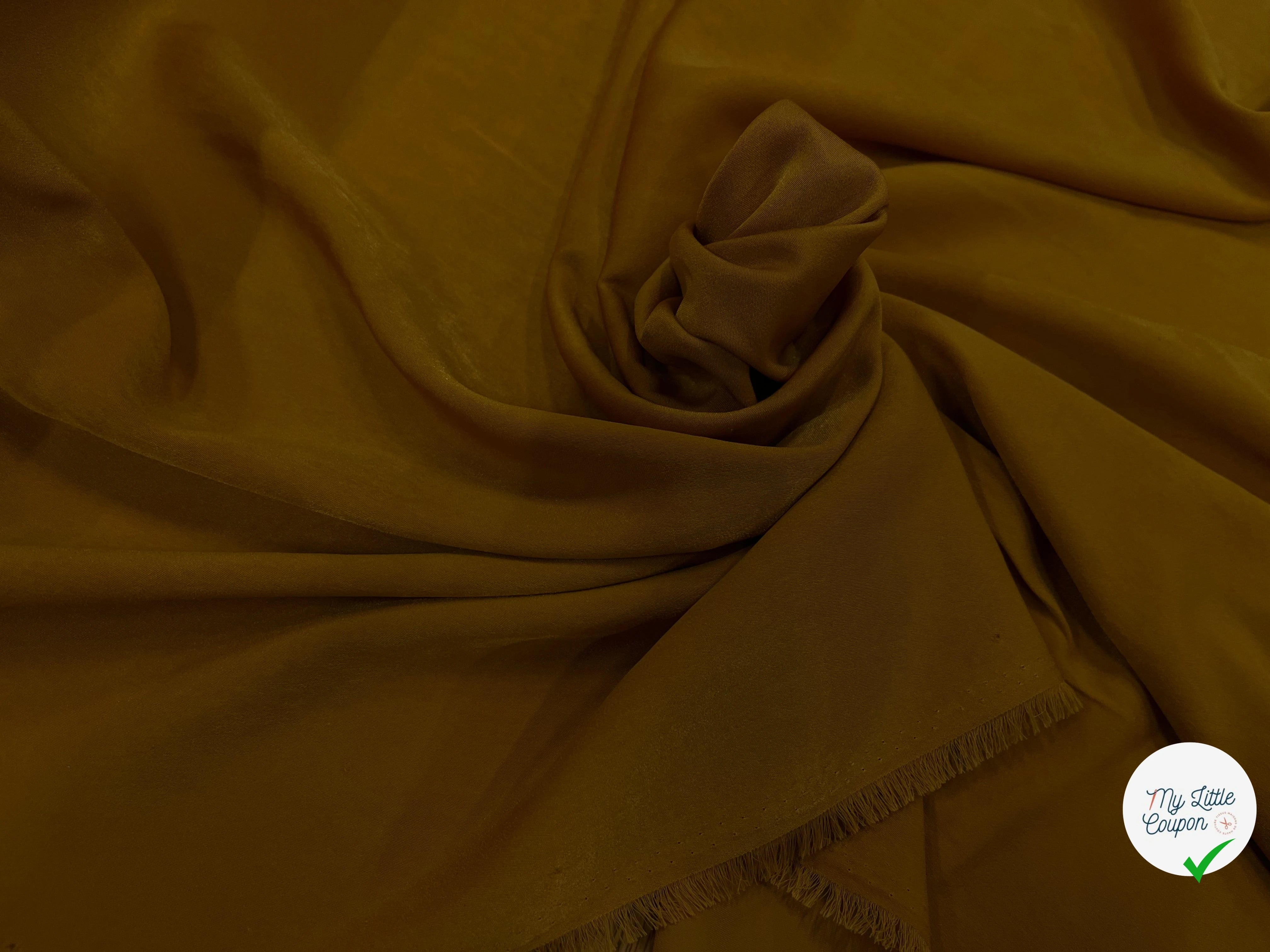 SATIN PEAU DE PÊCHE FLUIDE MOUTARDE - My Little Coupon