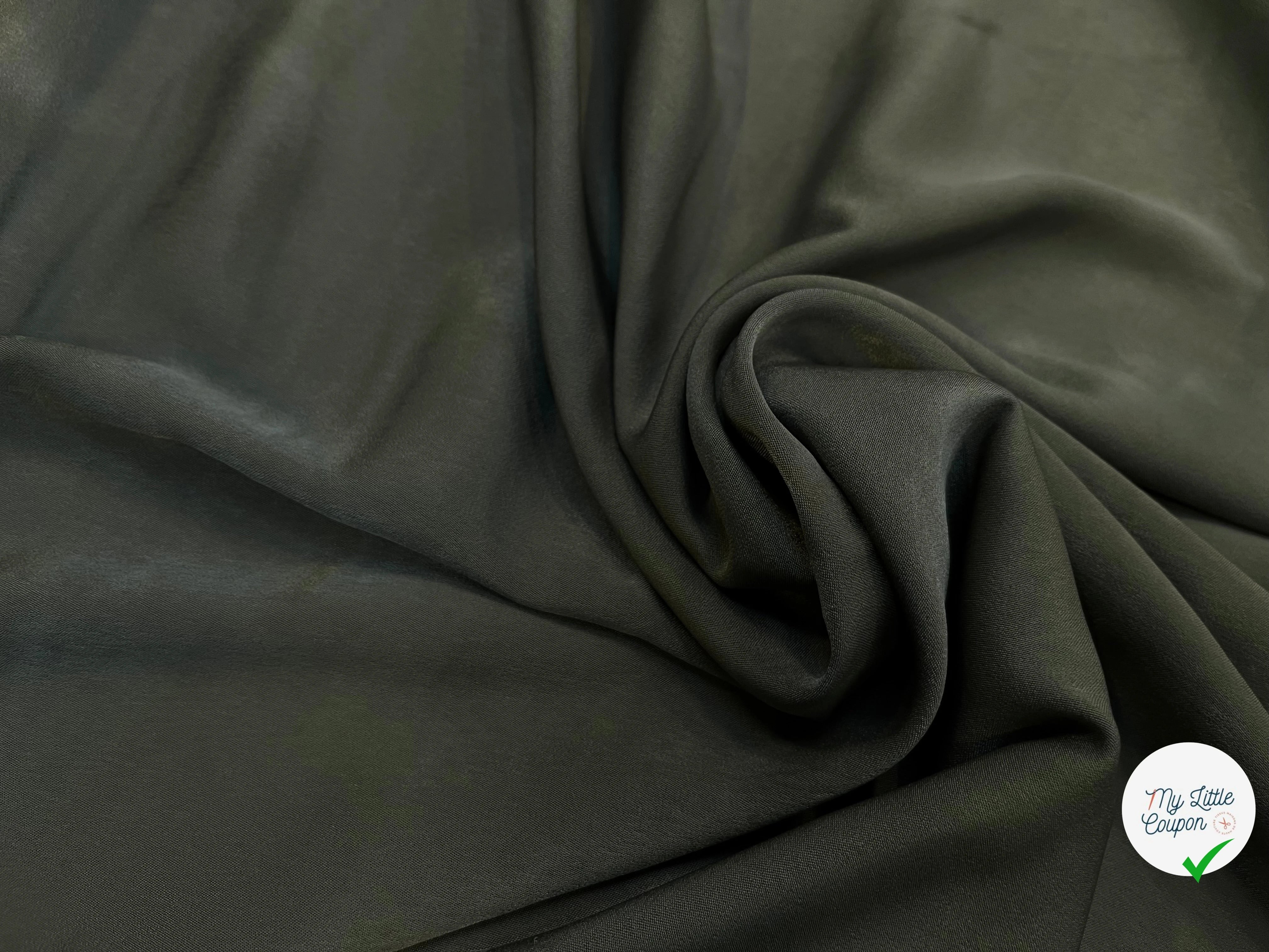SATIN PEAU DE PÊCHE FLUIDE VERT KAKI - My Little Coupon
