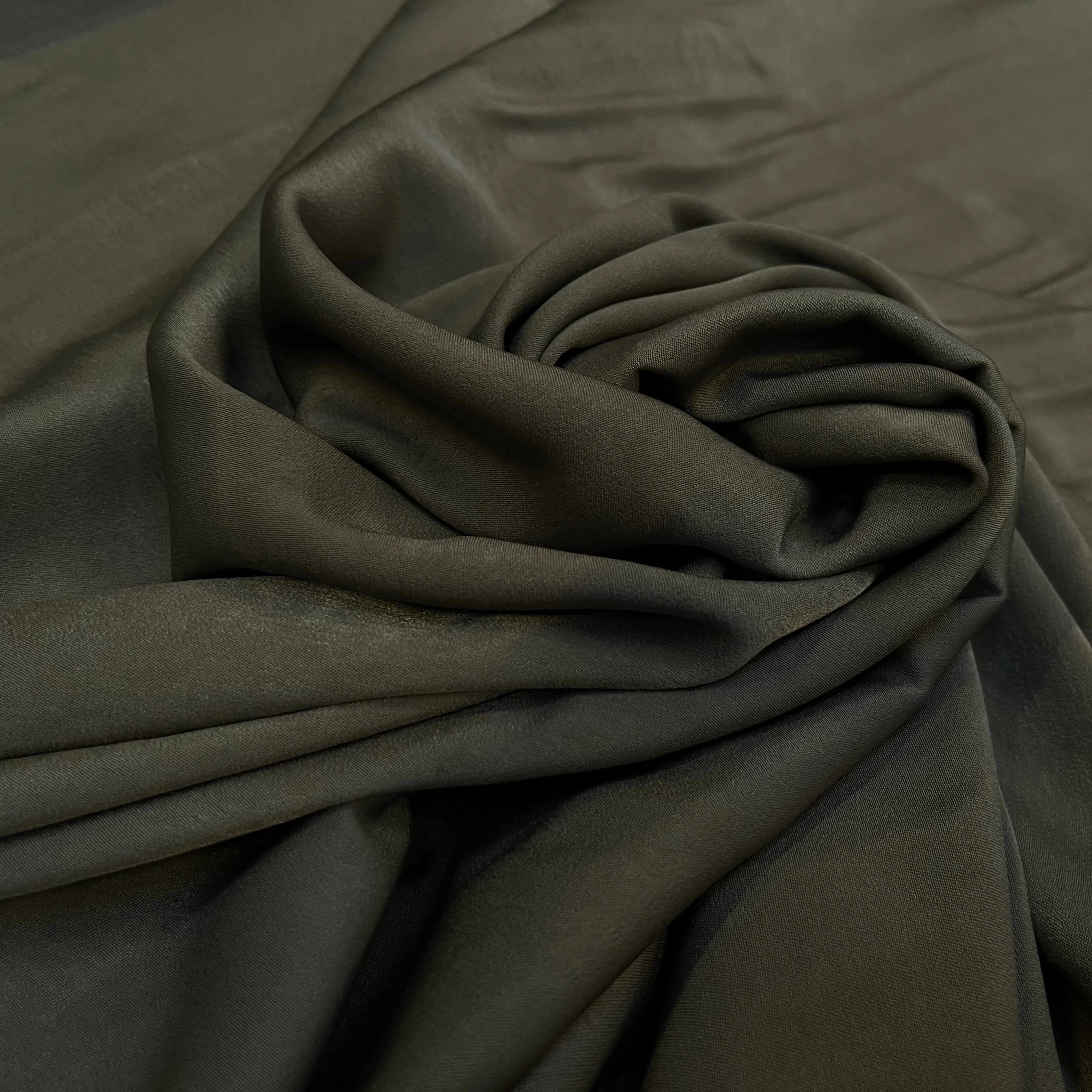 SATIN PEAU DE PÊCHE FLUIDE VERT KAKI - My Little Coupon