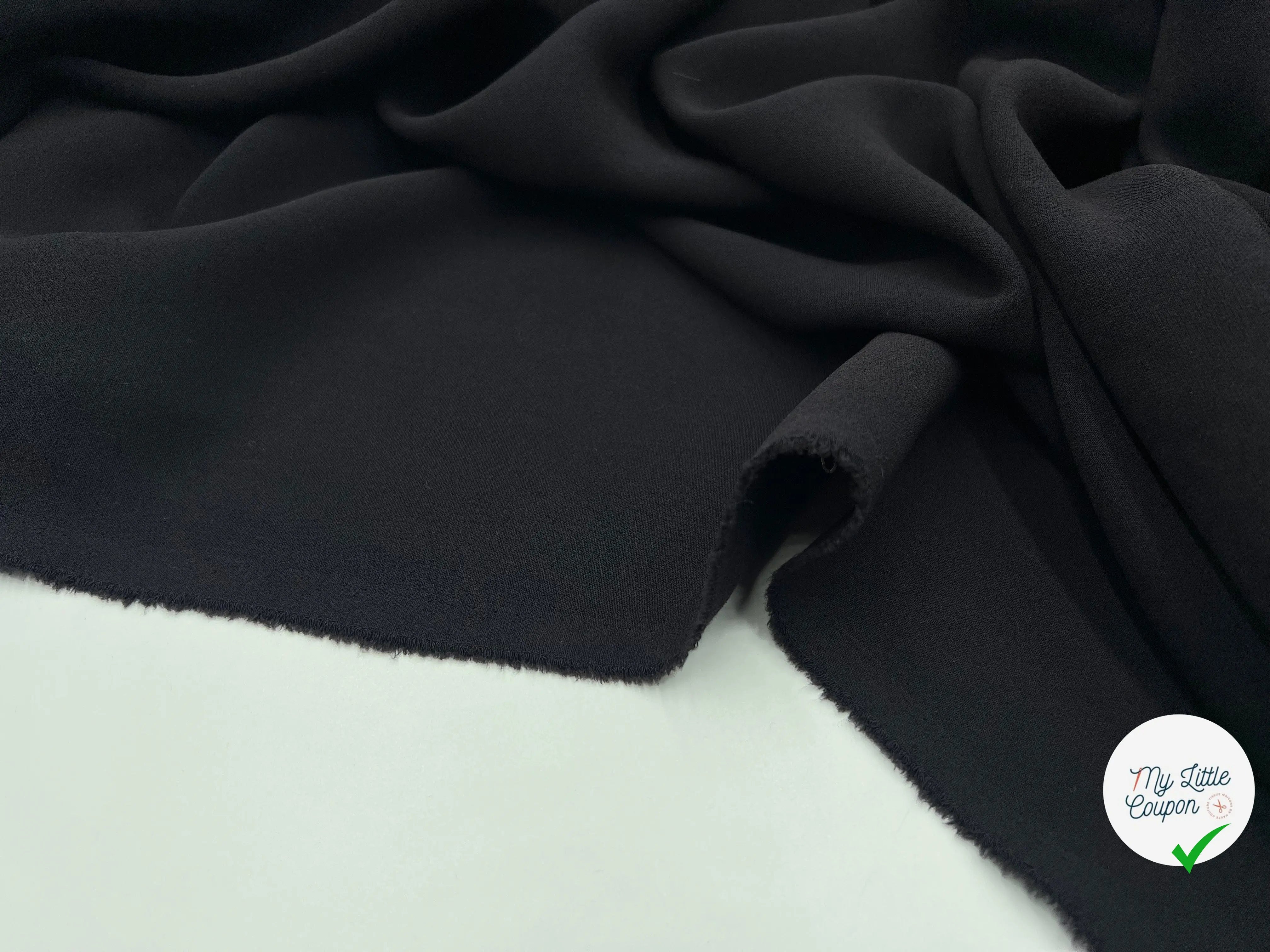 SATIN RICHE NOIR PROFOND - My Little Coupon - tissu - coudre