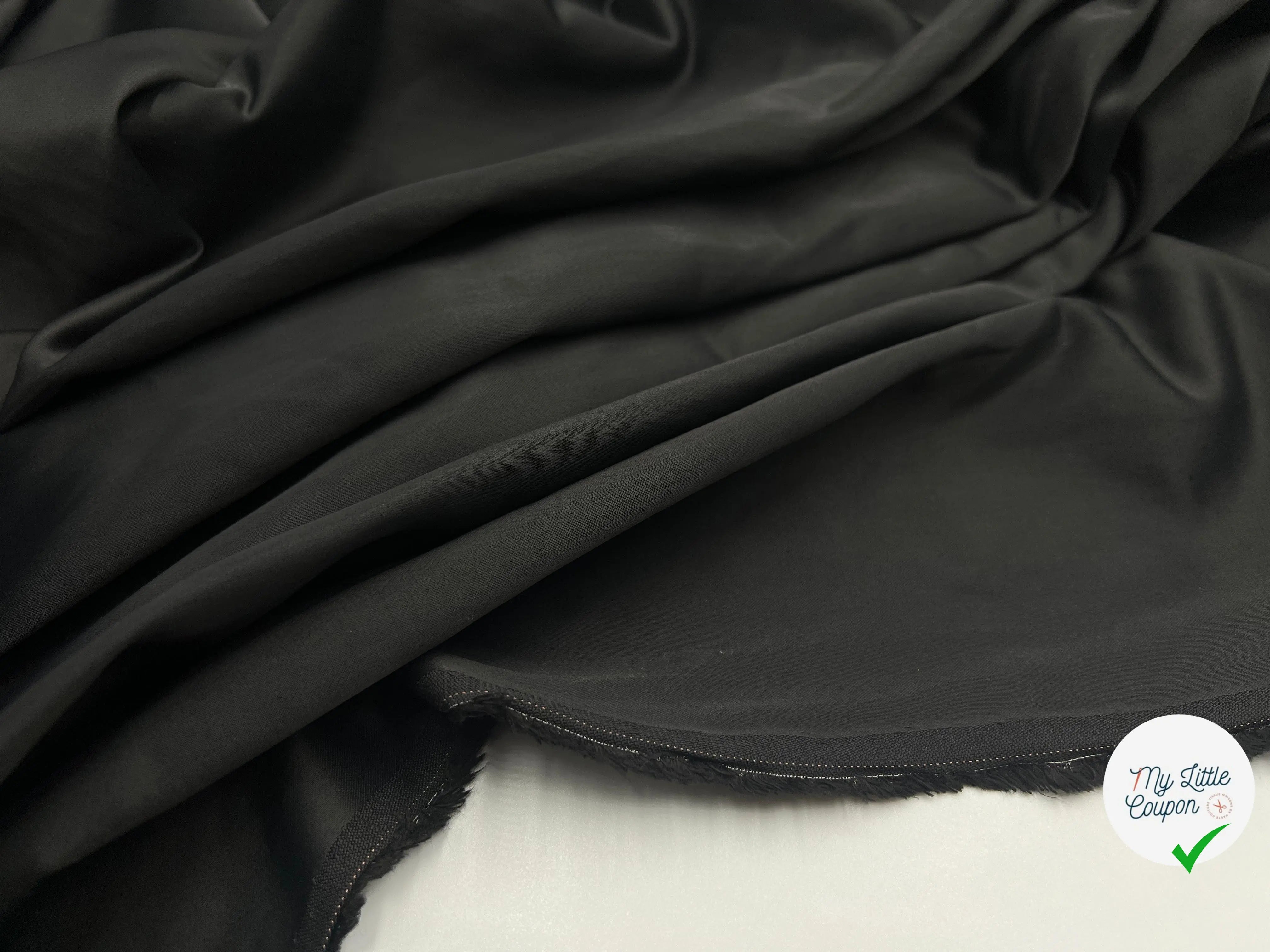 SATIN RICHE NOIR PROFOND - My Little Coupon - tissu - coudre