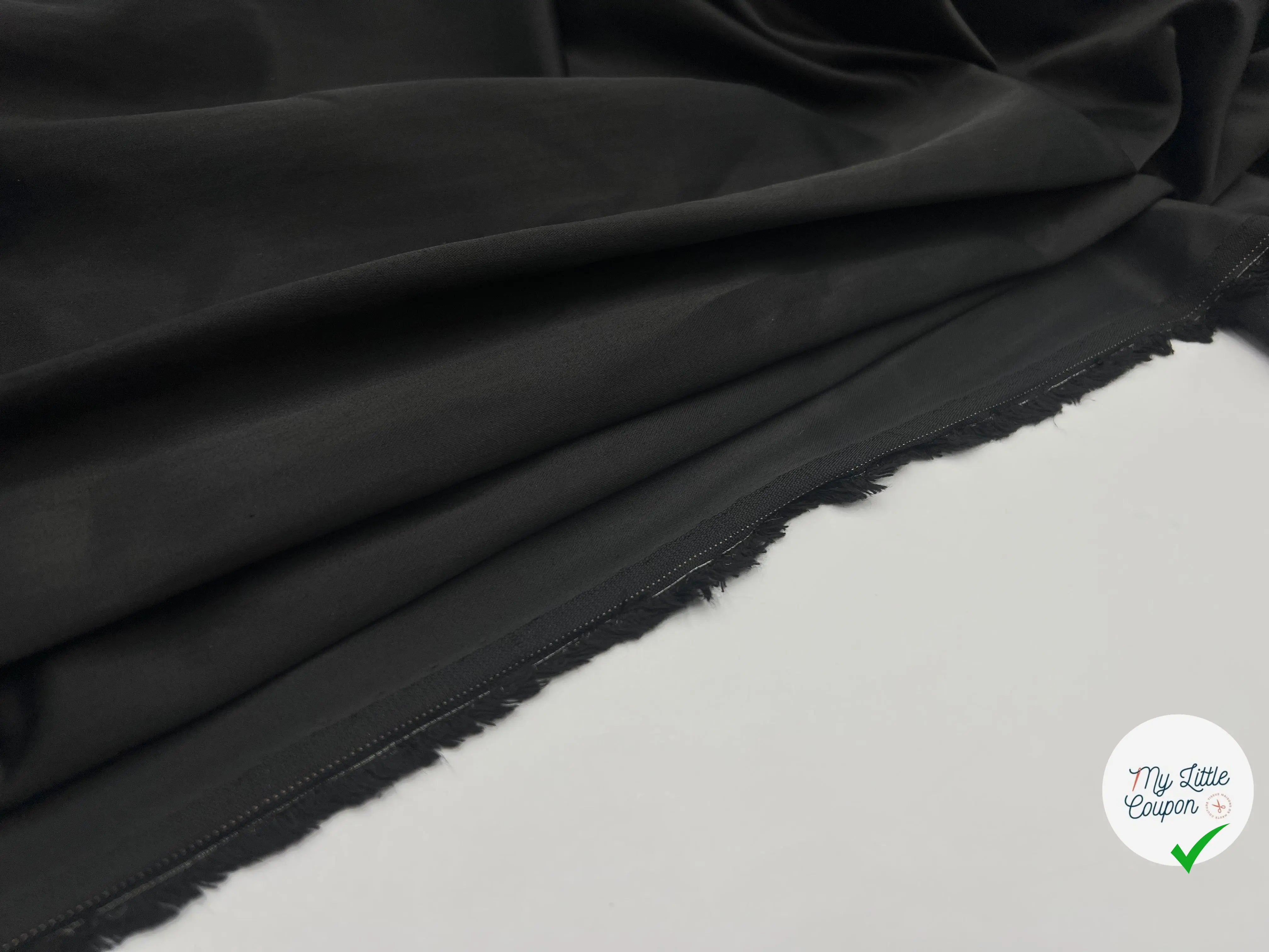 SATIN RICHE NOIR PROFOND - My Little Coupon - tissu - coudre