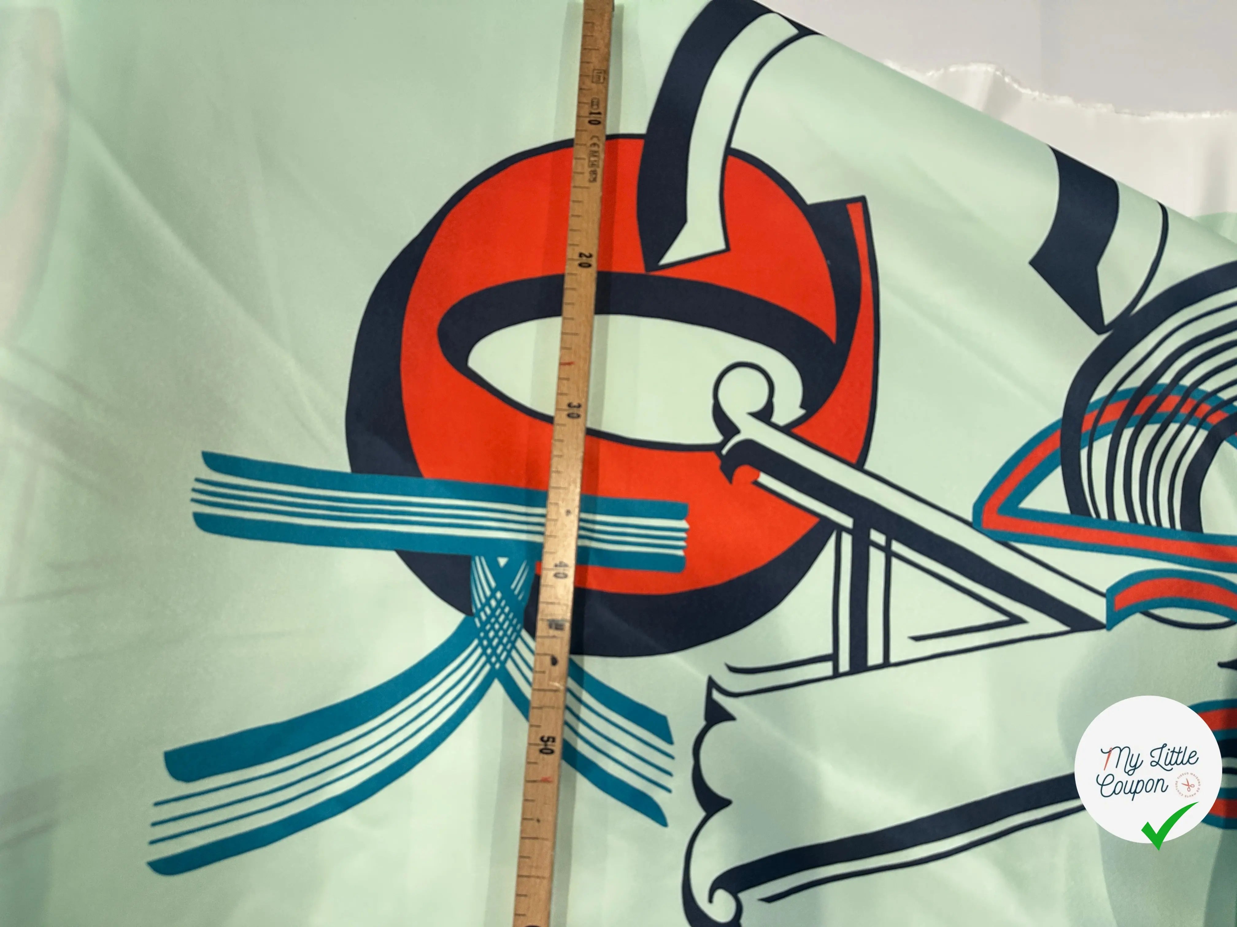 SATIN SERGÉ FOND VERT MOTIFS GEOMETRIE IRREGULIERES - My Little Coupon